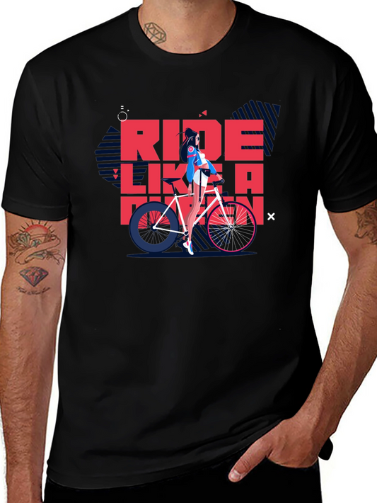Ride Like a Pro Black Graphic Tee