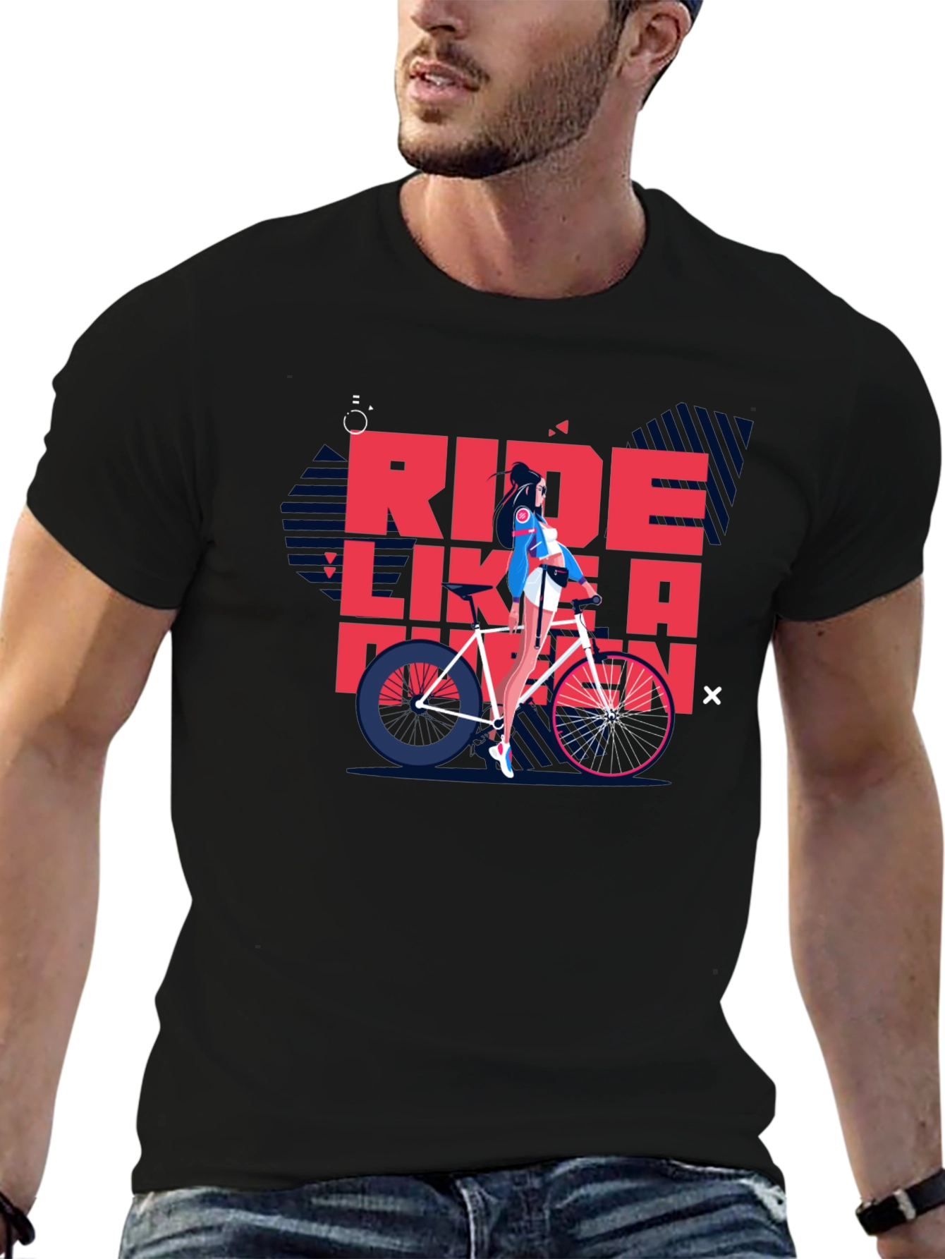 Ride Like a Pro Black Graphic Tee