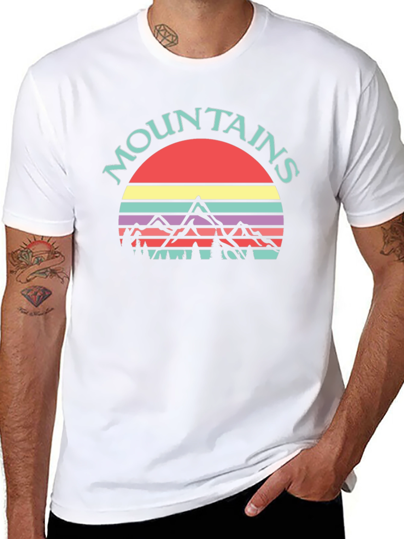 Retro Mountains Graphic Tee - Adventure Ready!