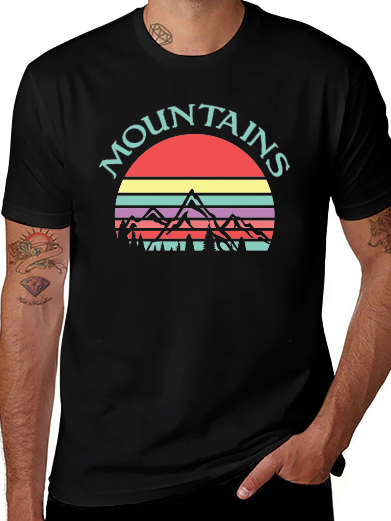 Retro Mountains Graphic Tee - Adventure Ready!