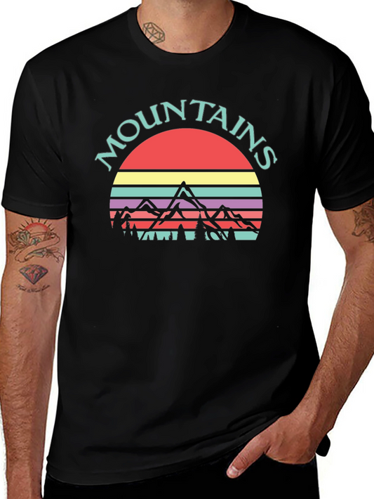 Retro Mountains Graphic Tee - Adventure Ready!