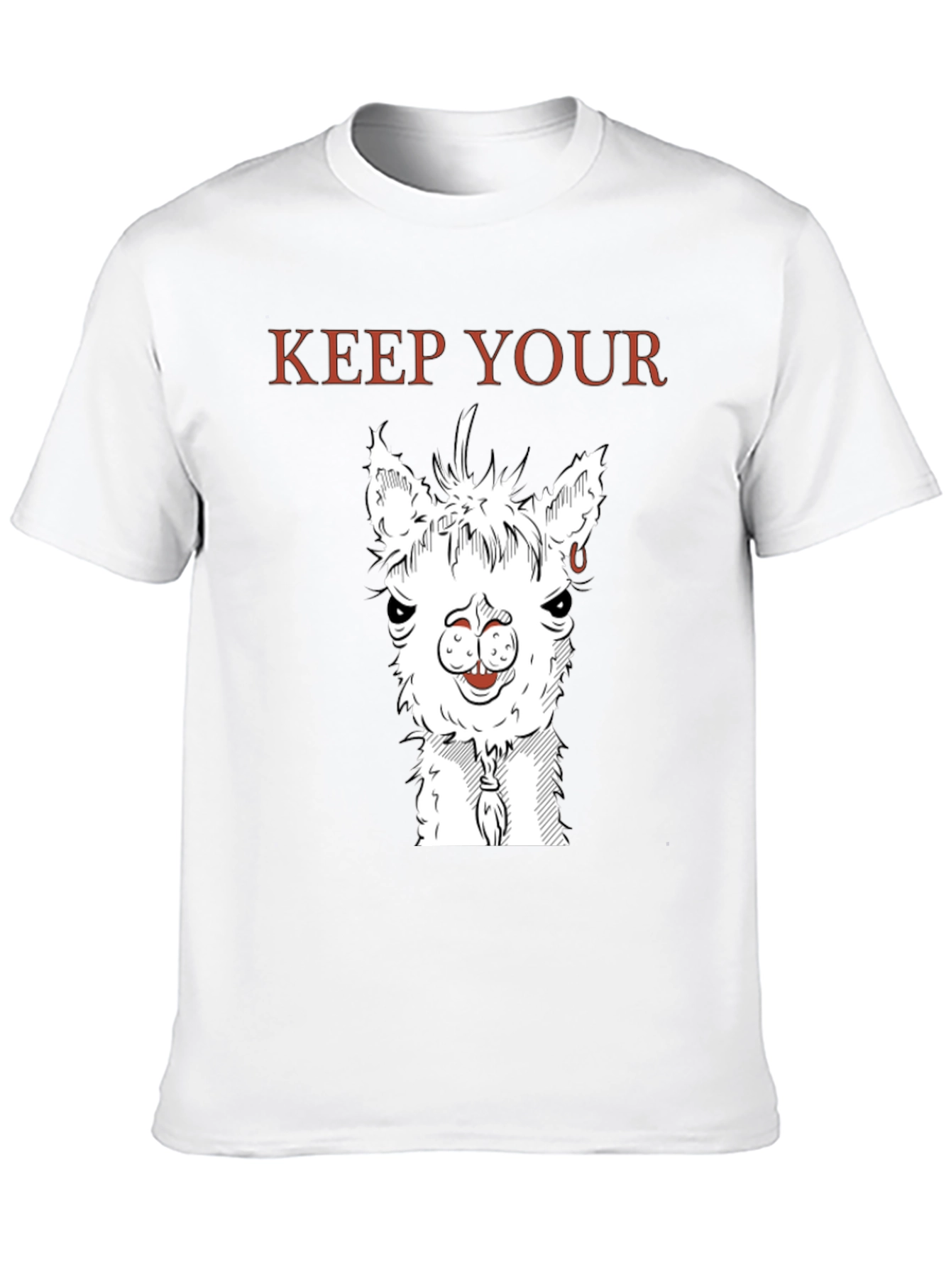 Keep Your Distance Llama Graphic Tee - Black