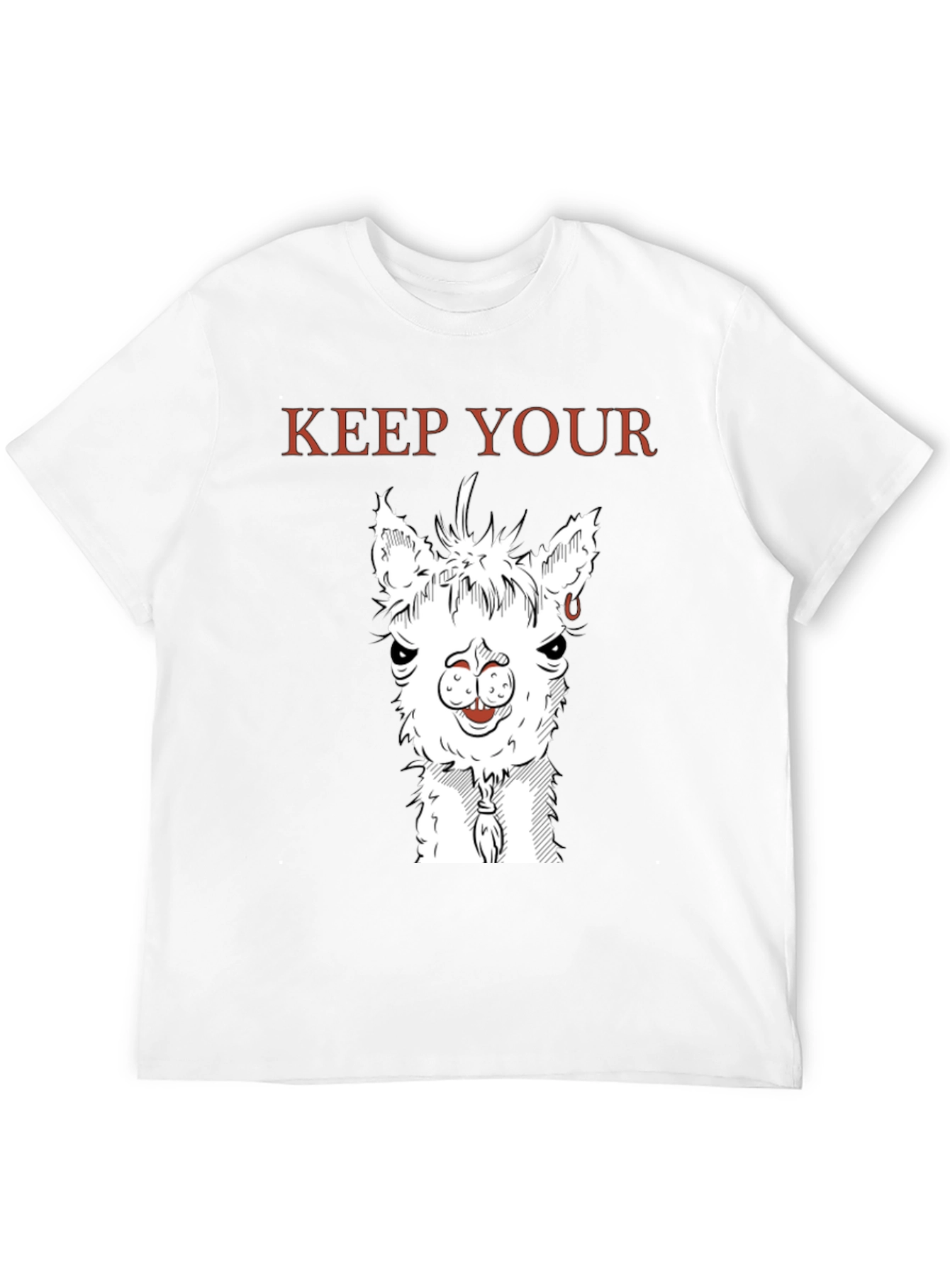 Keep Your Distance Llama Graphic Tee - Black