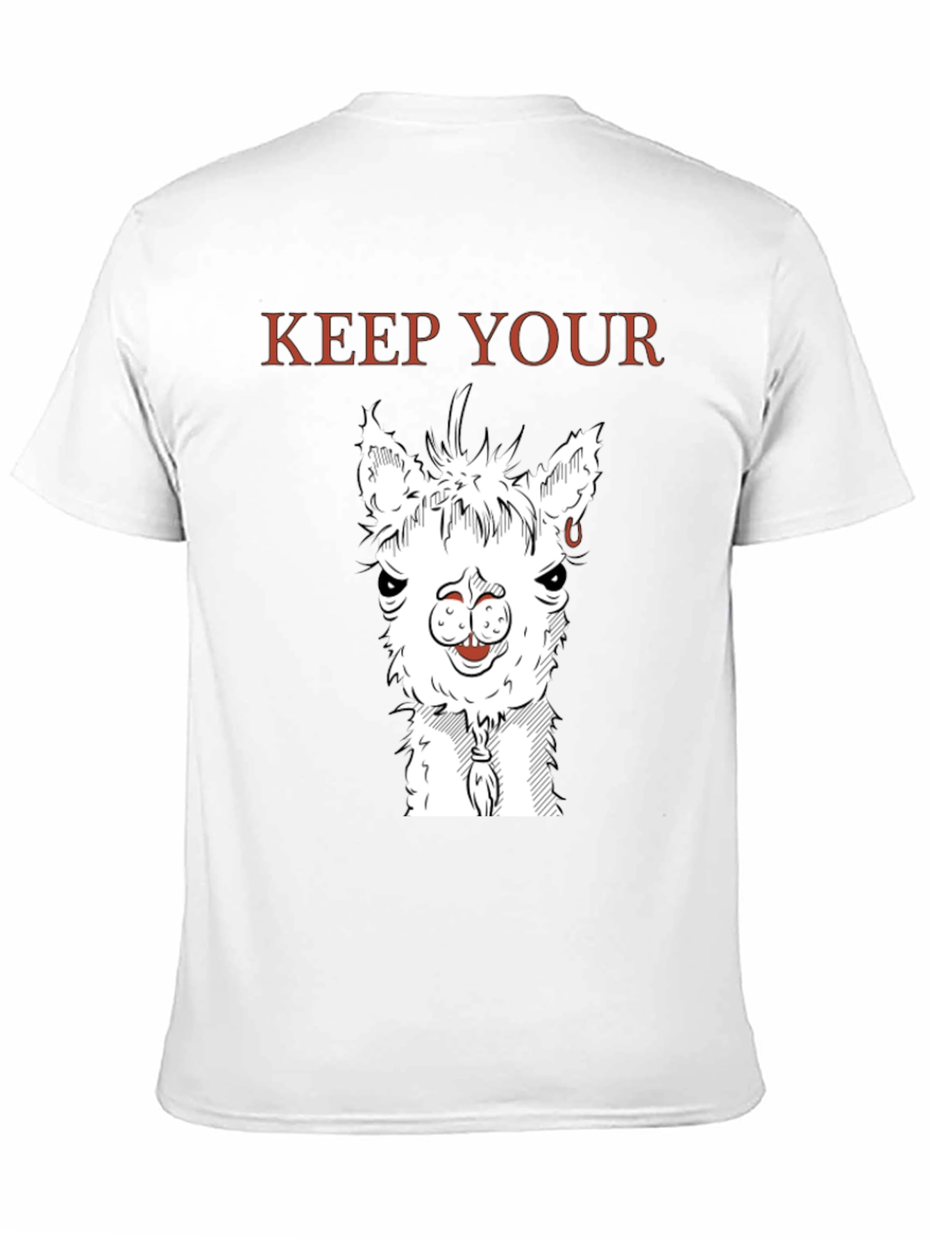 Keep Your Distance Llama Graphic Tee - Black