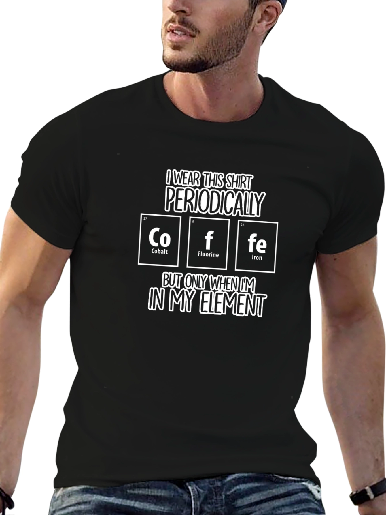 Periodic Table T-Shirt: Coffee Element Humor