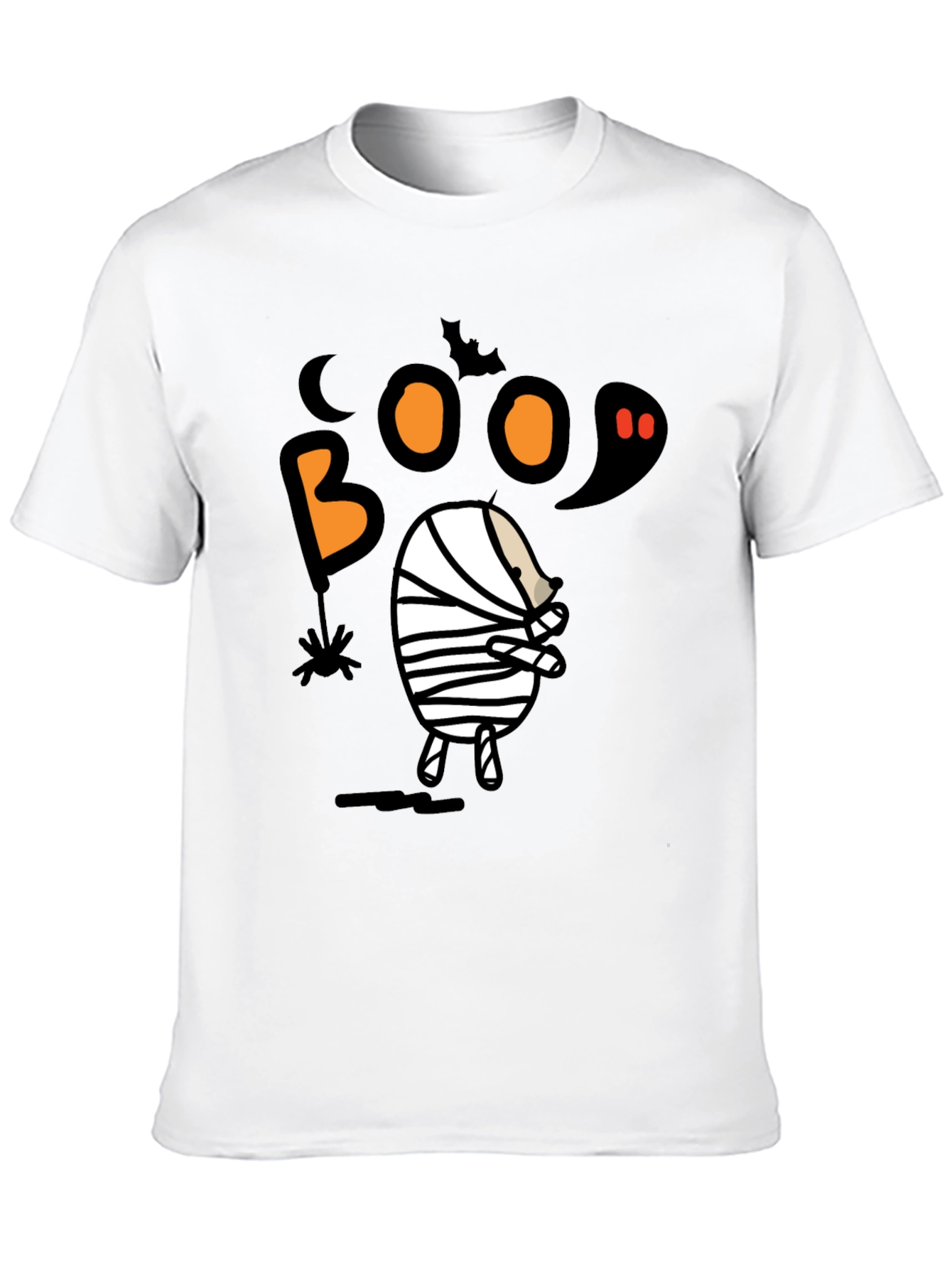 Boo Halloween Mummy Graphic T-Shirt