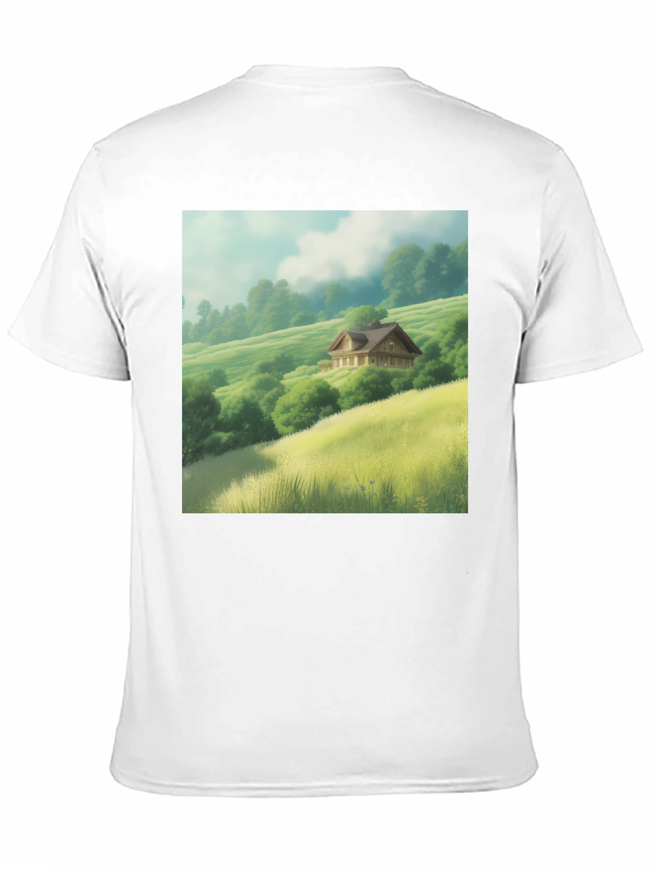 Scenic Valley House Graphic Tee - Nature Lover Shirt