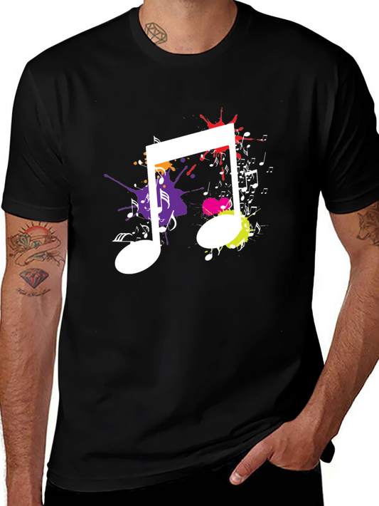 Music Note Splatter Graphic Tee