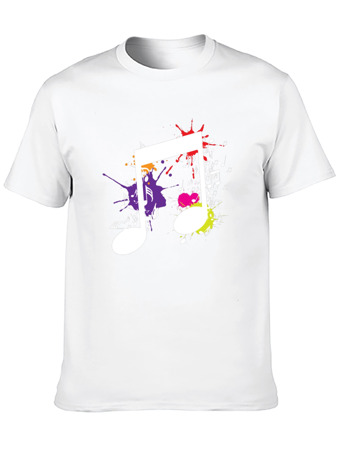 Music Note Splatter Graphic Tee