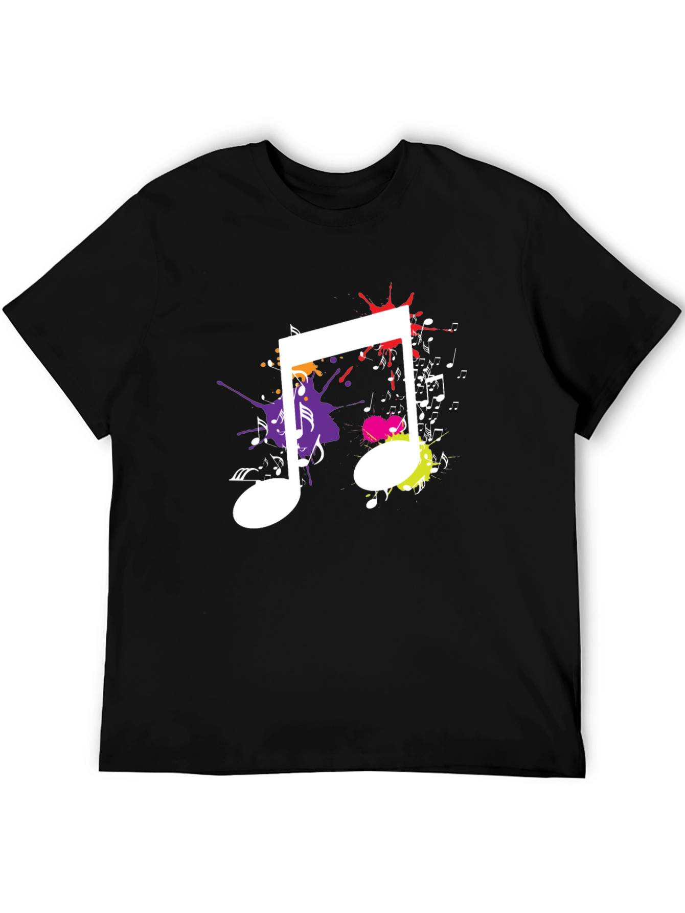 Music Note Splatter Graphic Tee