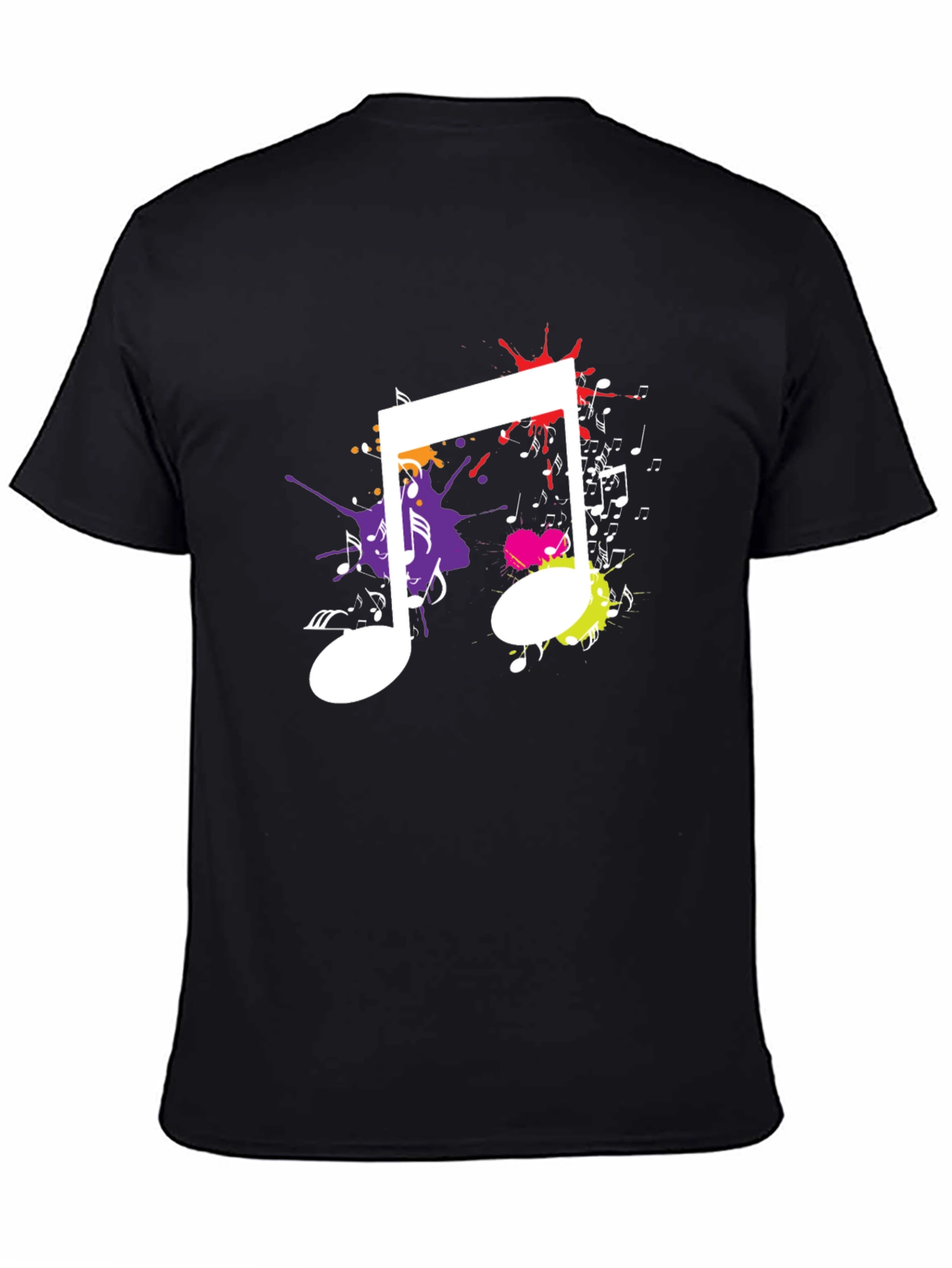 Music Note Splatter Graphic Tee
