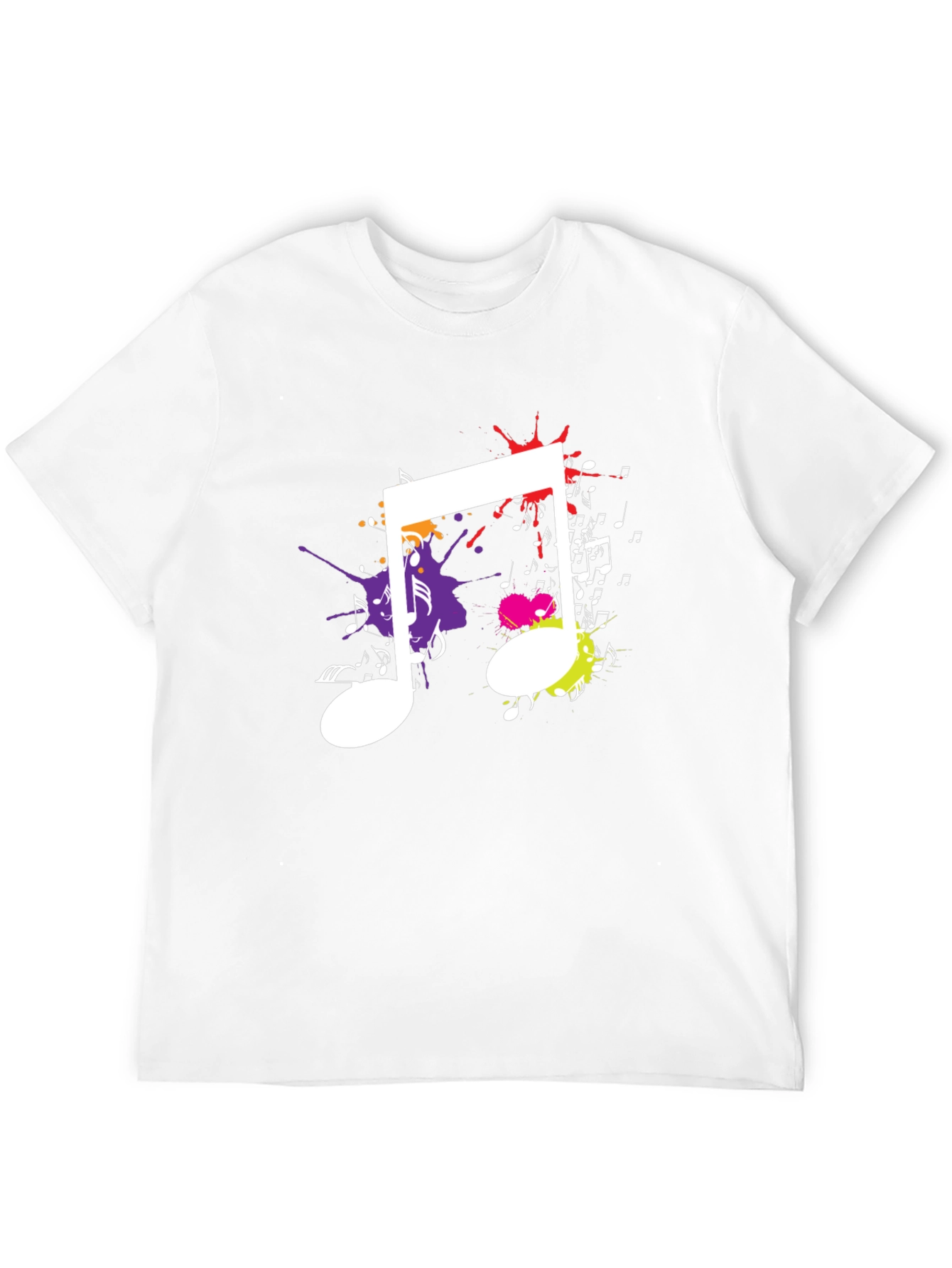 Music Note Splatter Graphic Tee