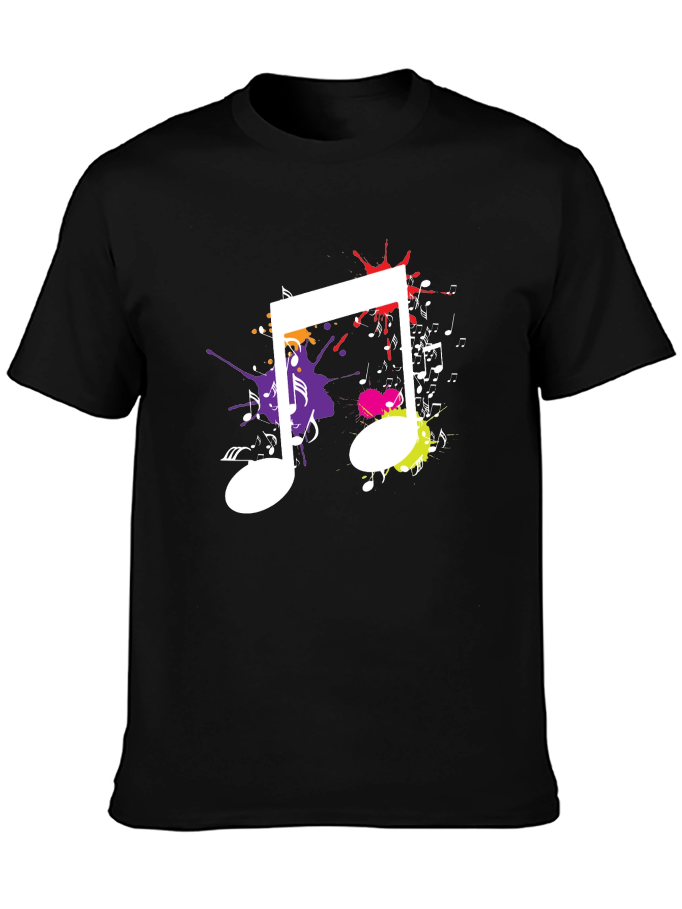 Music Note Splatter Graphic Tee