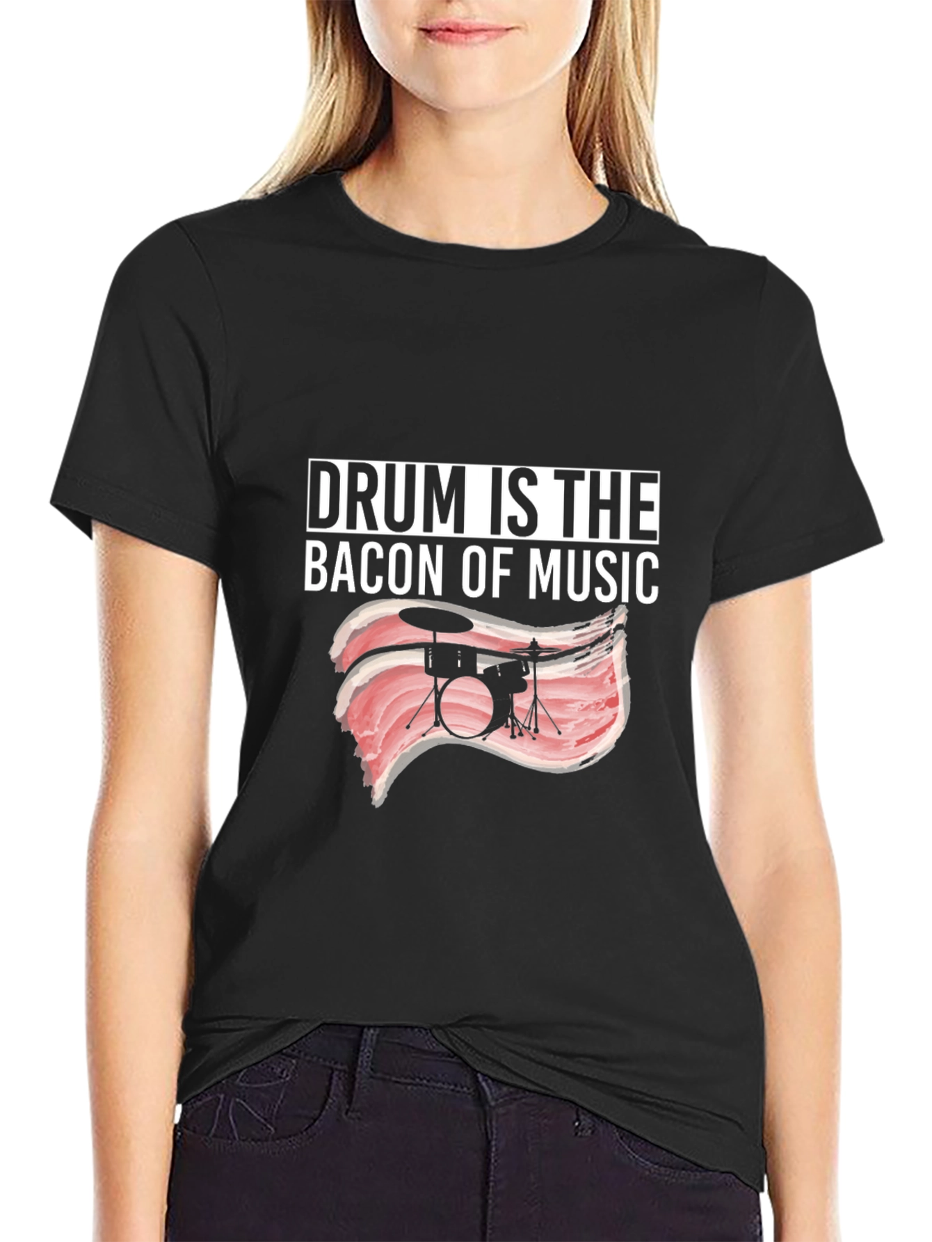 Drum Bacon Music T-Shirt