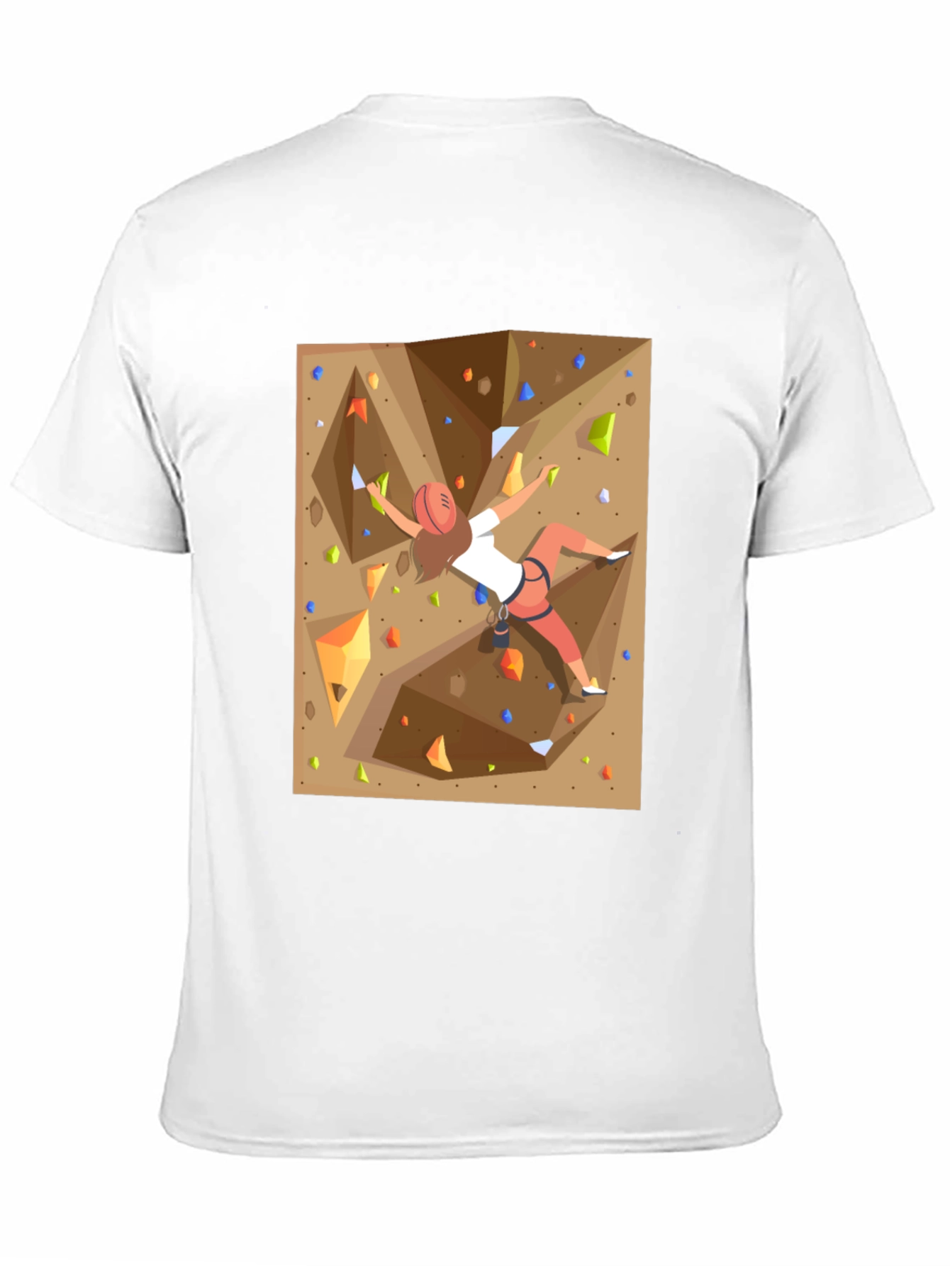 Rock Climbing Graphic Tee - Black Cotton Shirt