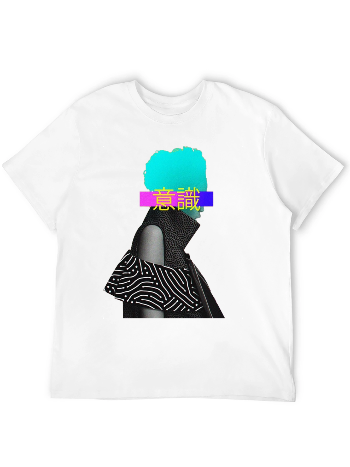 Abstract Graphic Print T-Shirt - Black