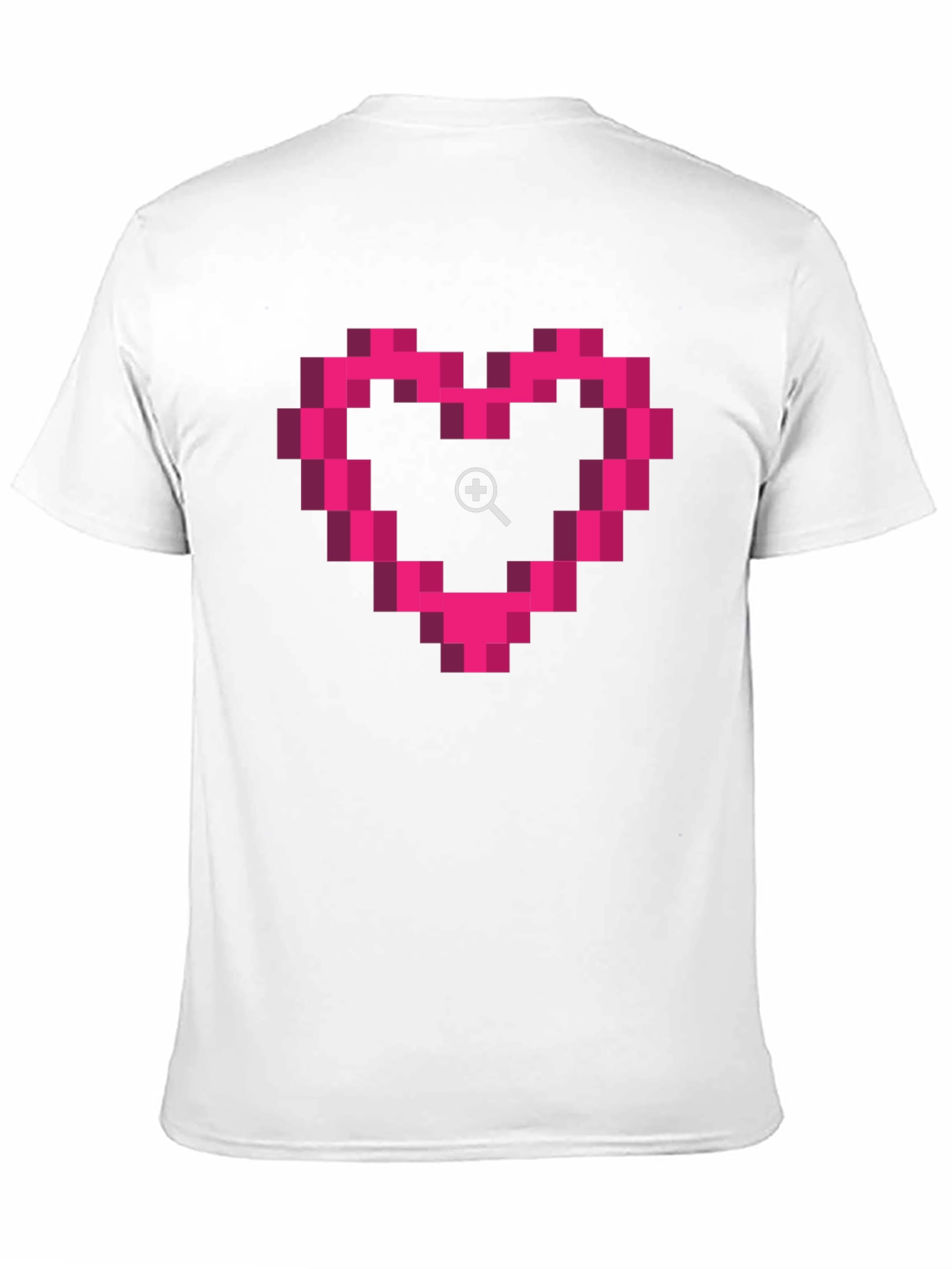 Pixel Heart Zoom Black T-Shirt