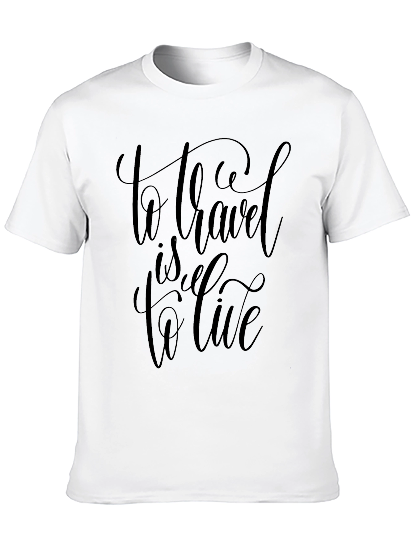 Travel To Live Black Graphic Tee