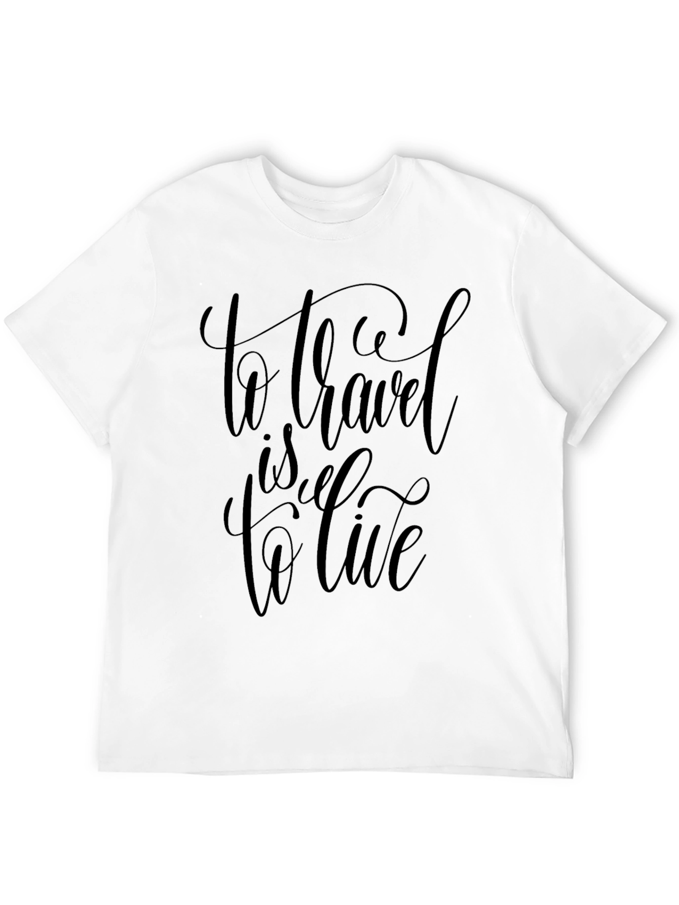 Travel To Live Black Graphic Tee