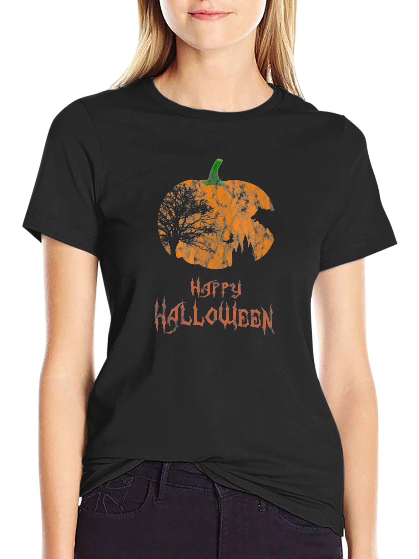 Happy Halloween Pumpkin Graphic Tee