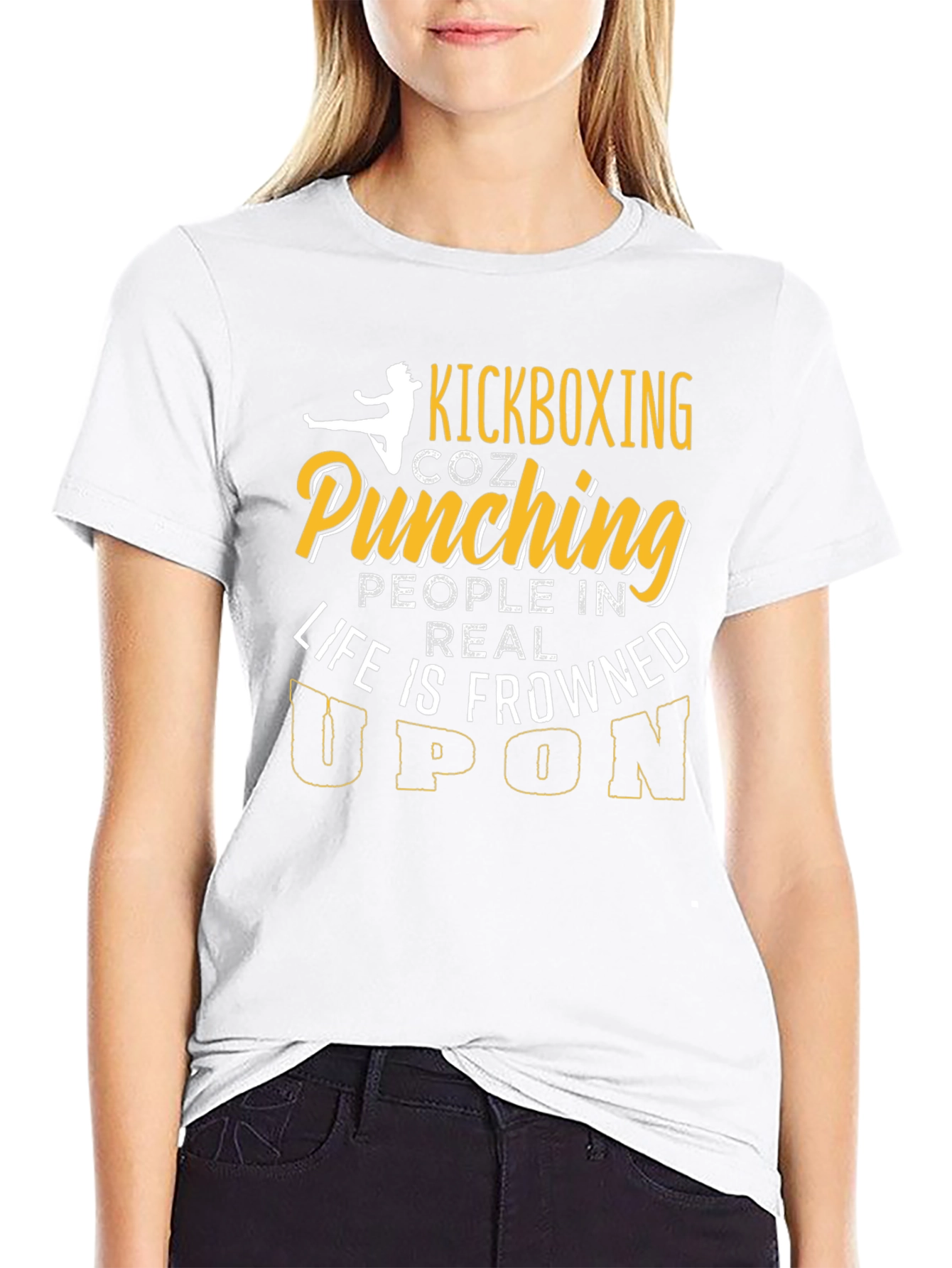 Kickboxing Coz Punching People Graphic Tee