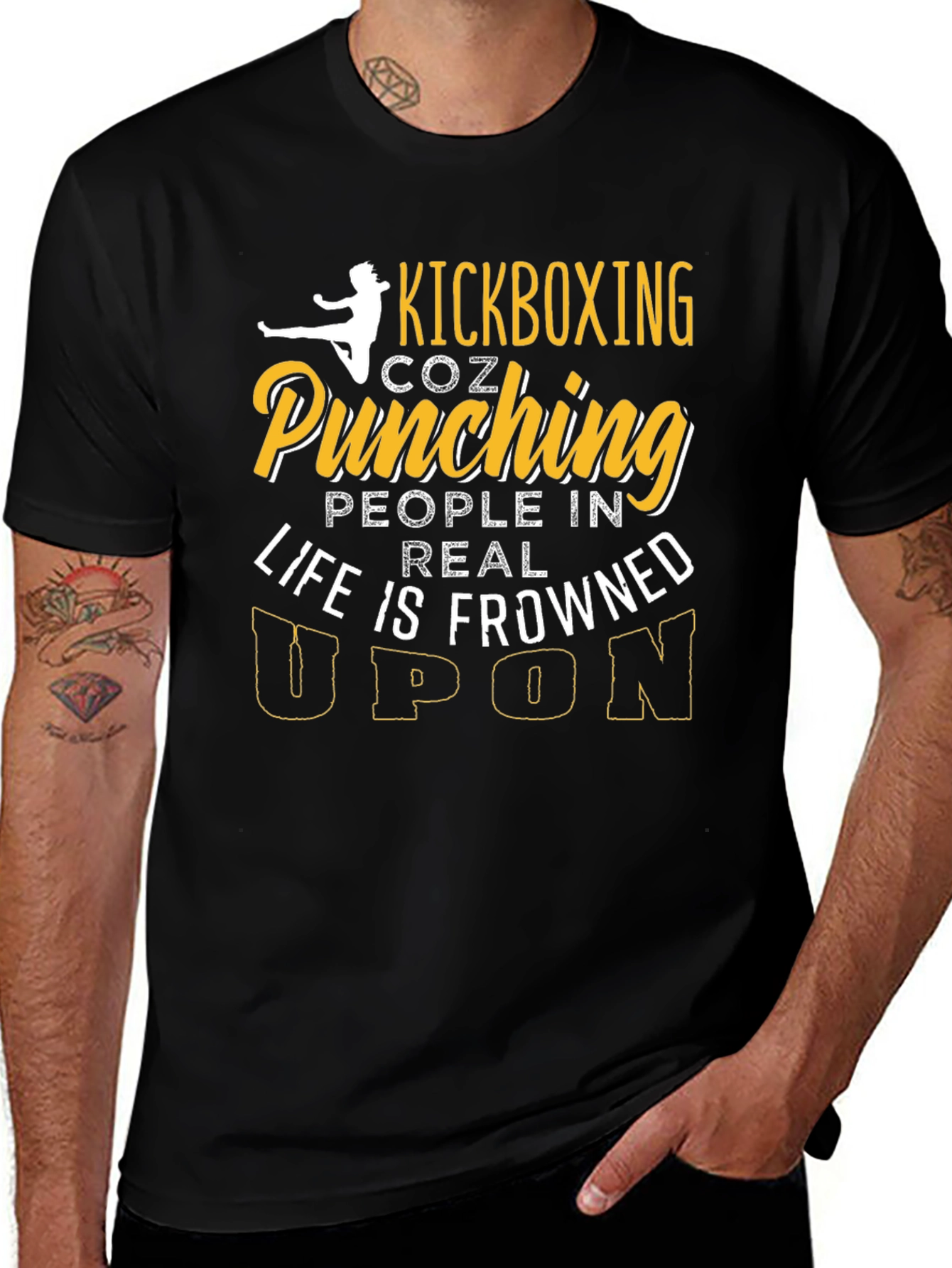 Kickboxing Coz Punching People Graphic Tee