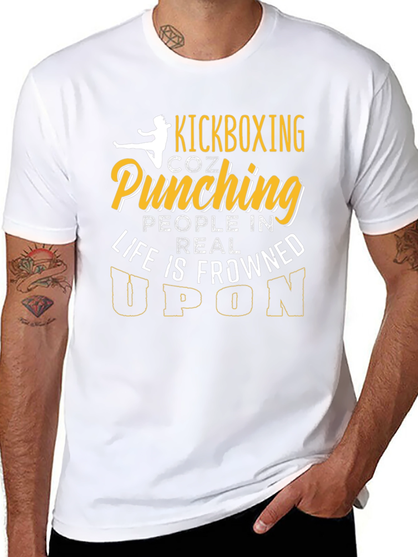 Kickboxing Coz Punching People Graphic Tee