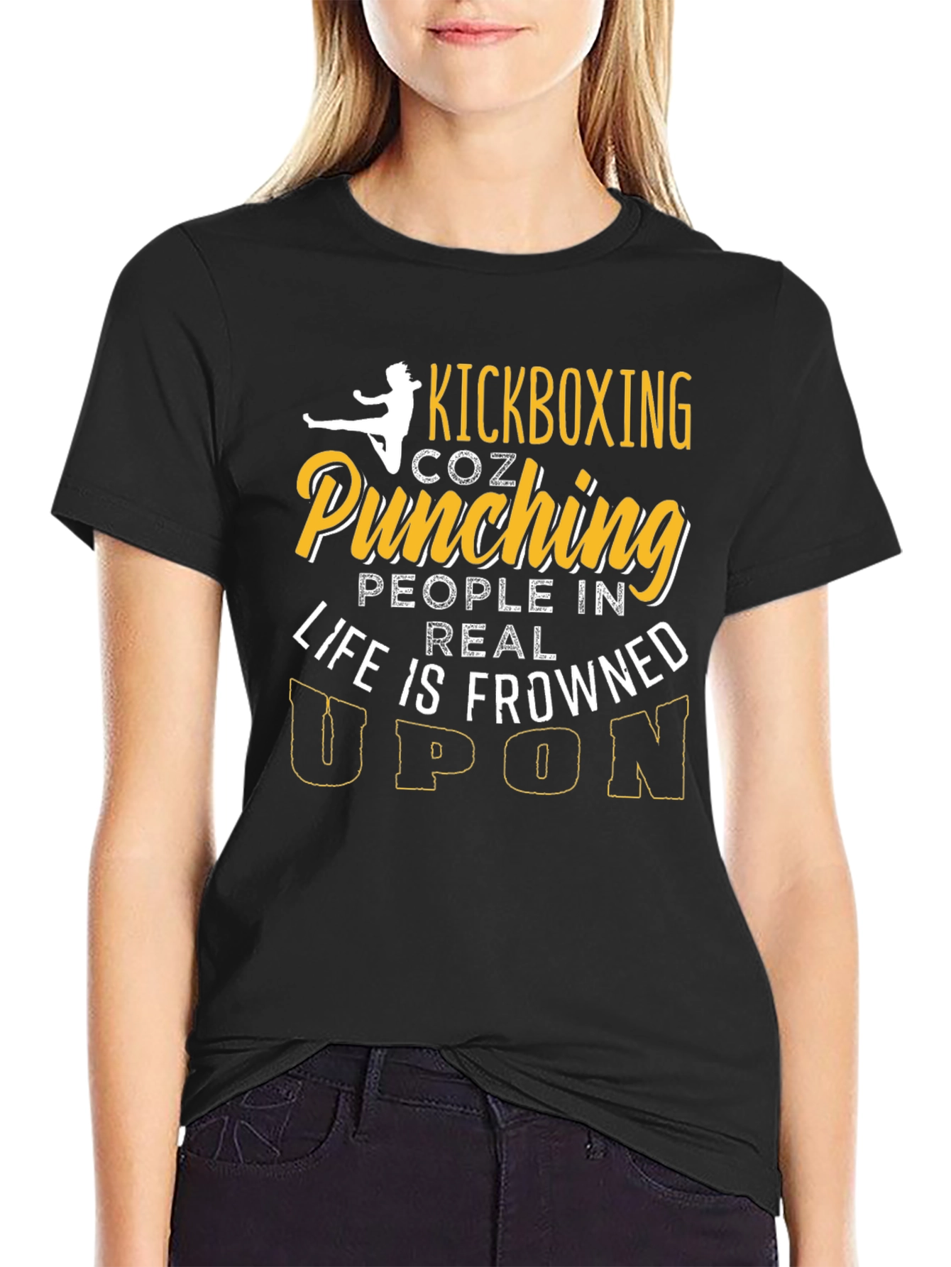Kickboxing Coz Punching People Graphic Tee