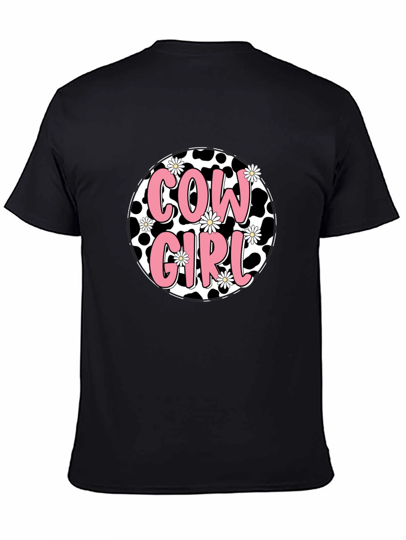 Cow Girl Graphic Tee - Black