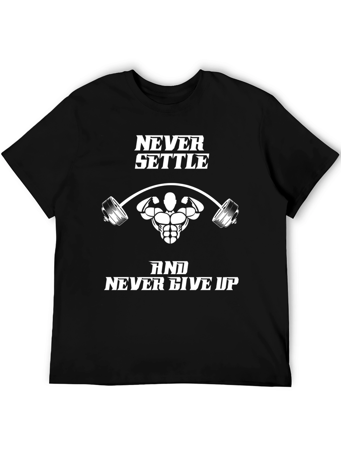 Never Settle Graphic T-Shirt - Fitness Motivation Tee