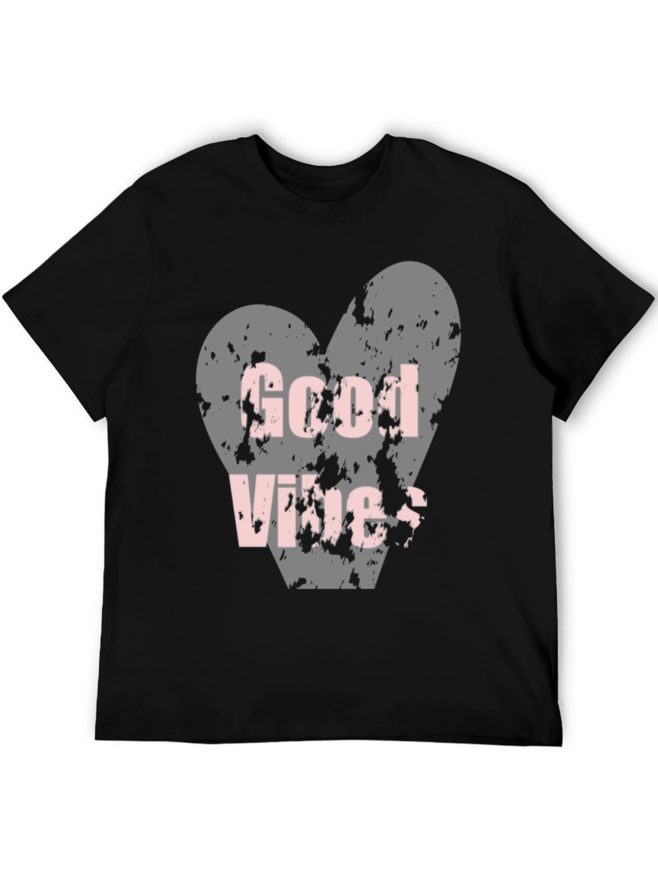 Good Vibes Heart T-Shirt - Distressed Design
