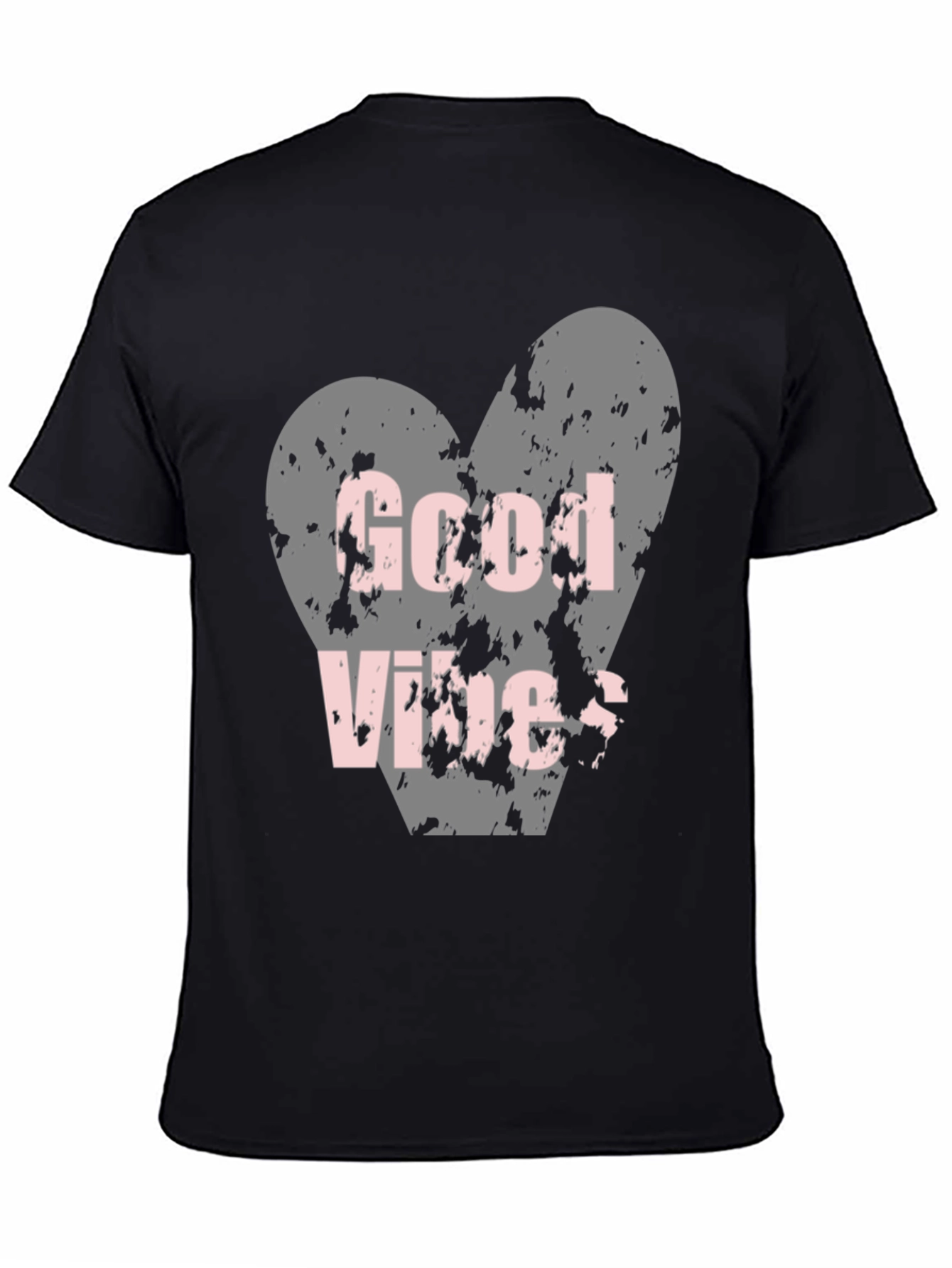 Good Vibes Heart T-Shirt - Distressed Design