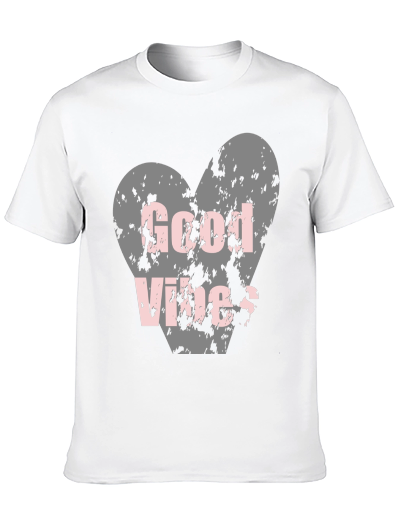 Good Vibes Heart T-Shirt - Distressed Design