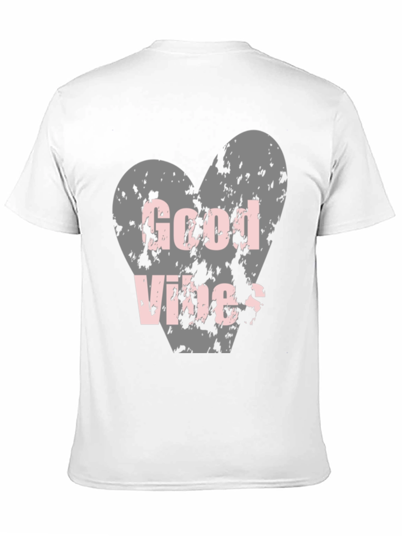 Good Vibes Heart T-Shirt - Distressed Design