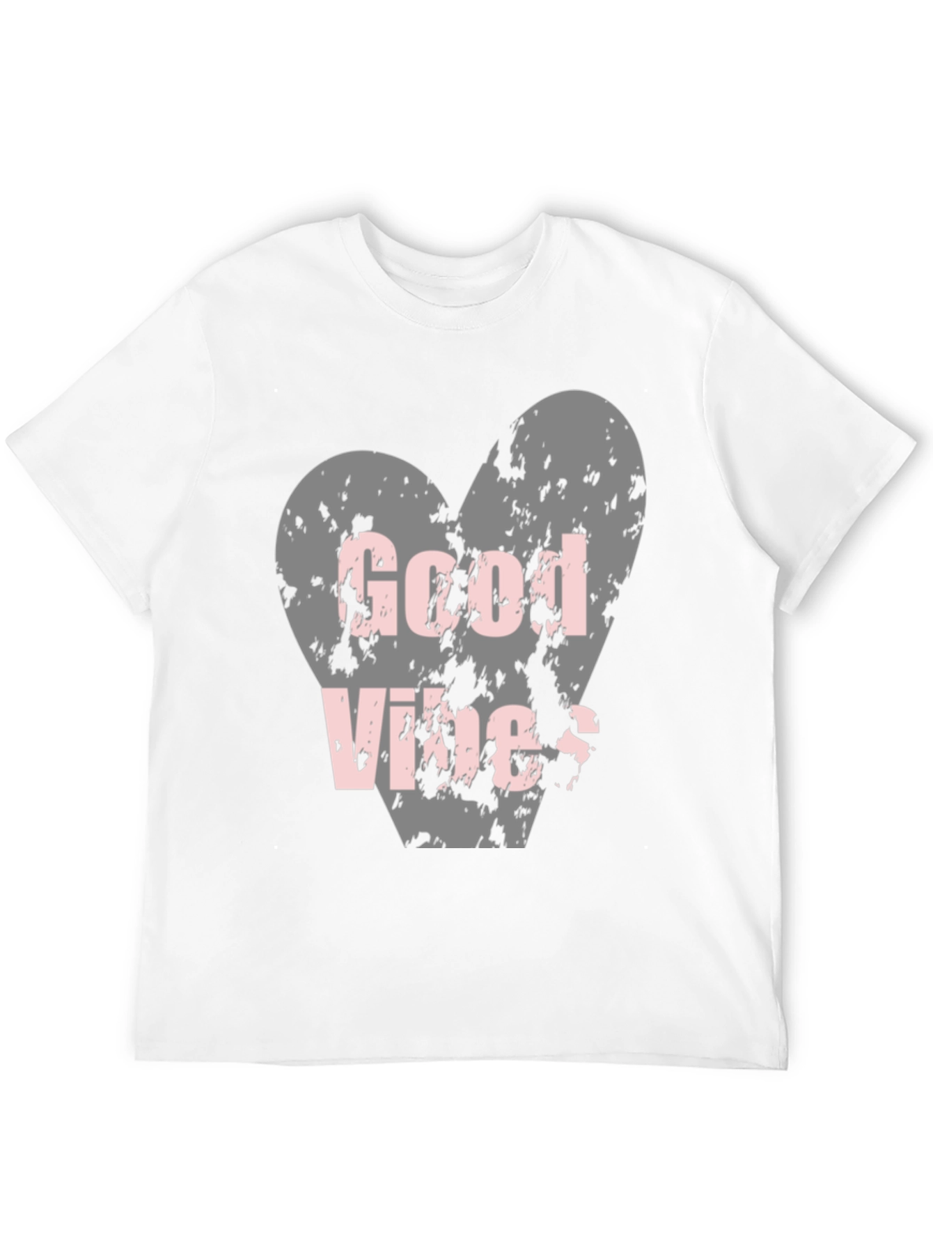 Good Vibes Heart T-Shirt - Distressed Design