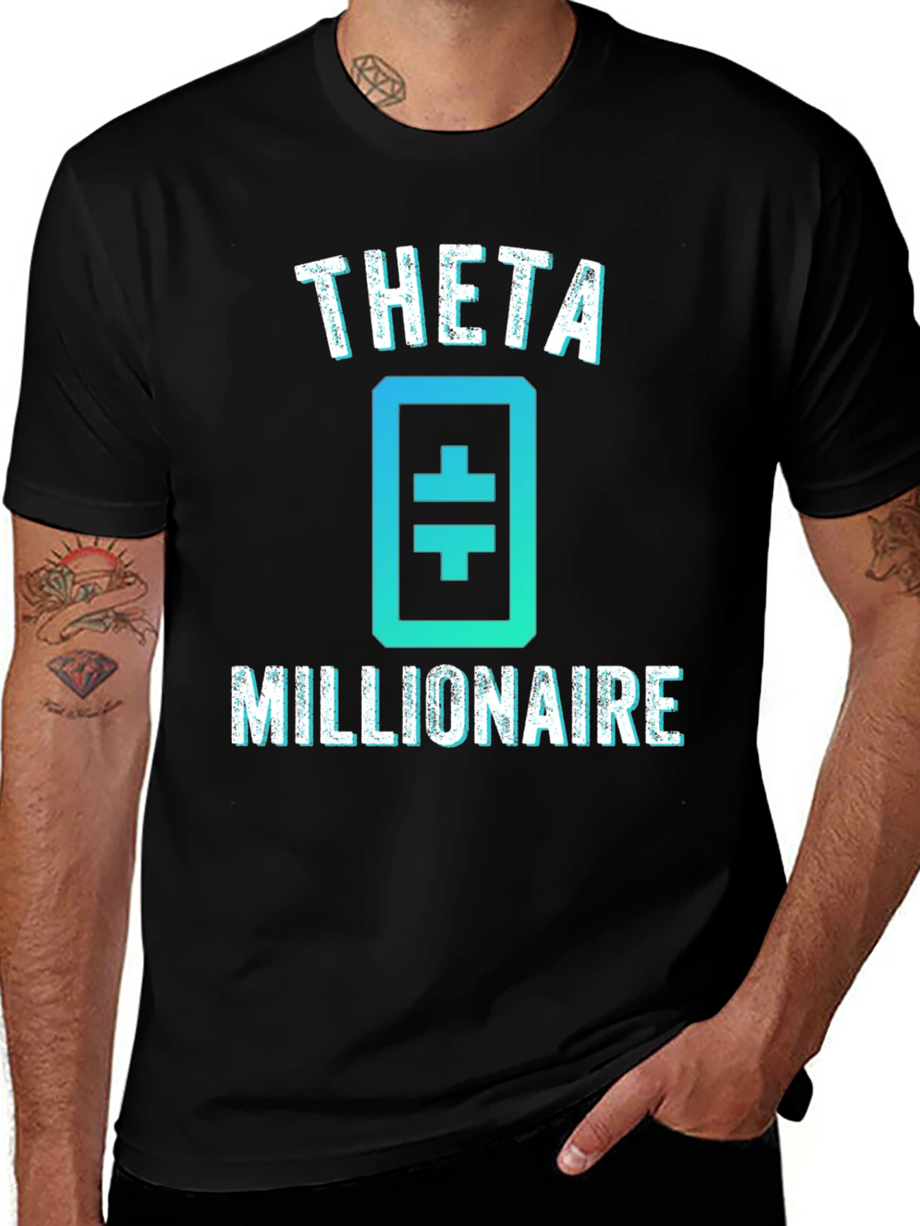 Theta Millionaire Crypto Black T-Shirt