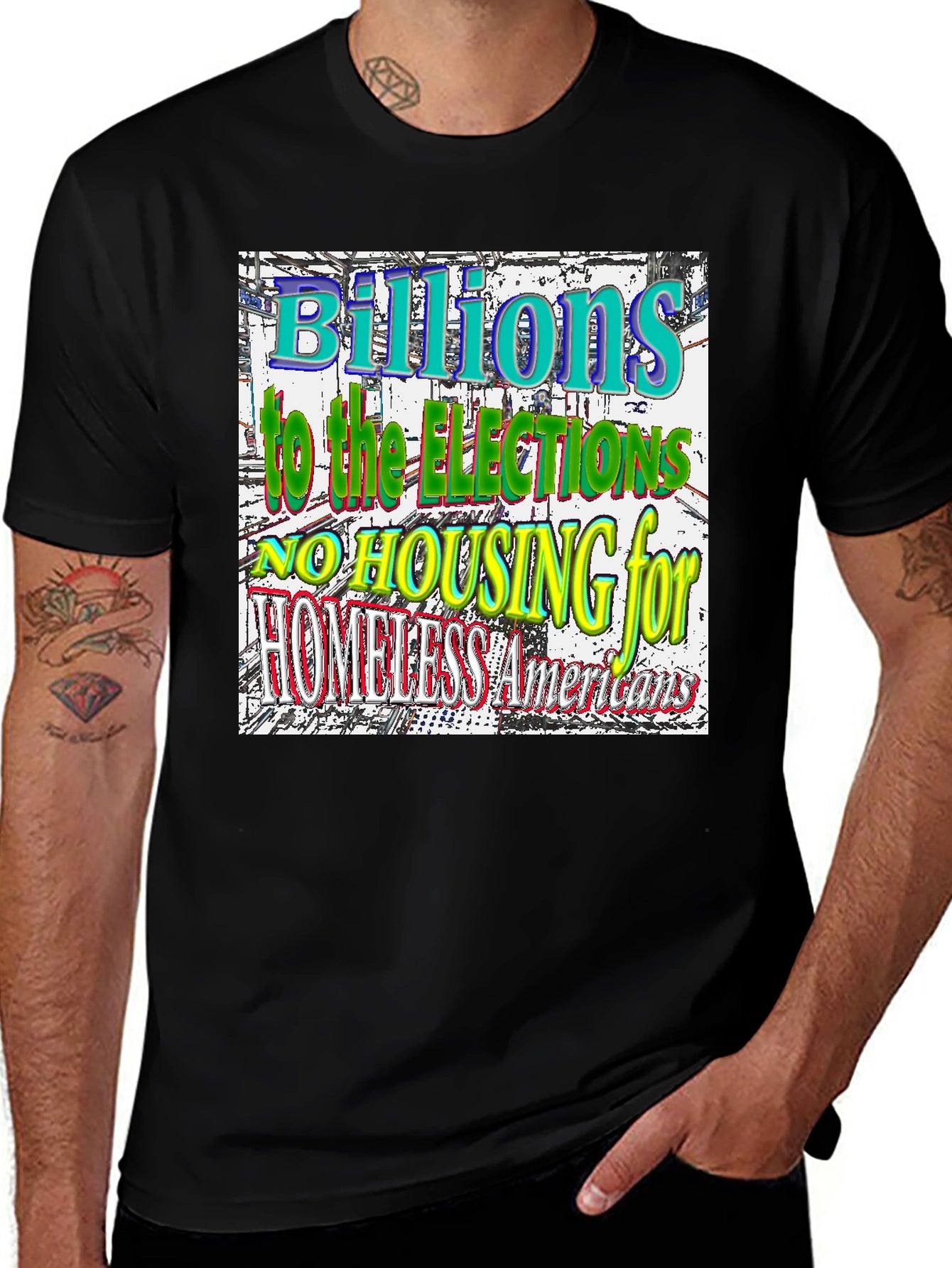 Political Statement T-Shirt - Homeless Americans