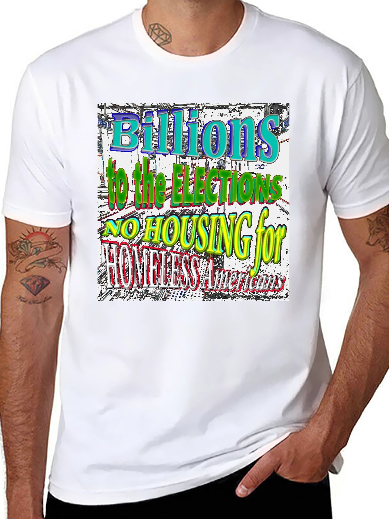 Political Statement T-Shirt - Homeless Americans