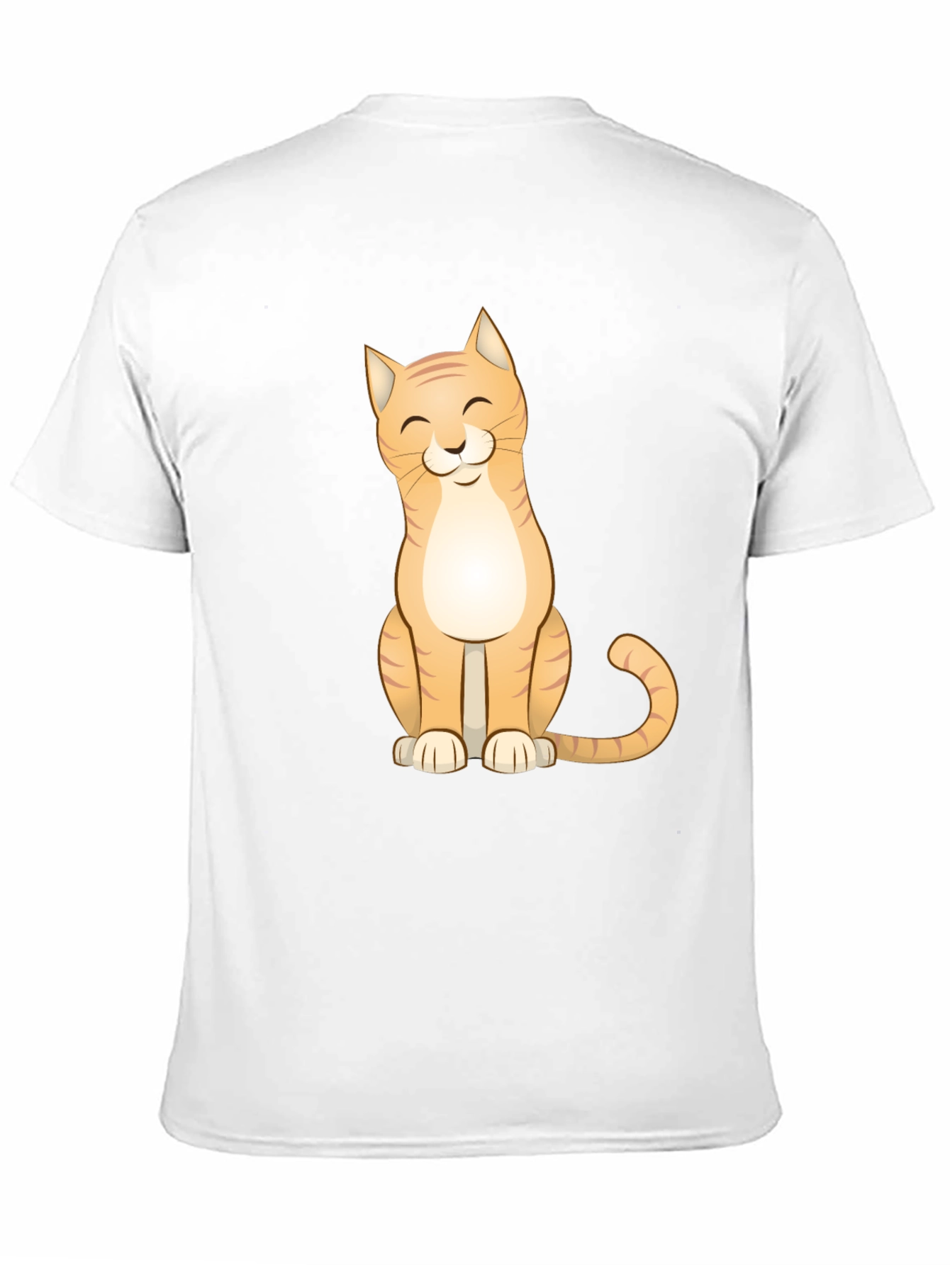 Cute Cat Graphic Tee - Black Cotton T-Shirt