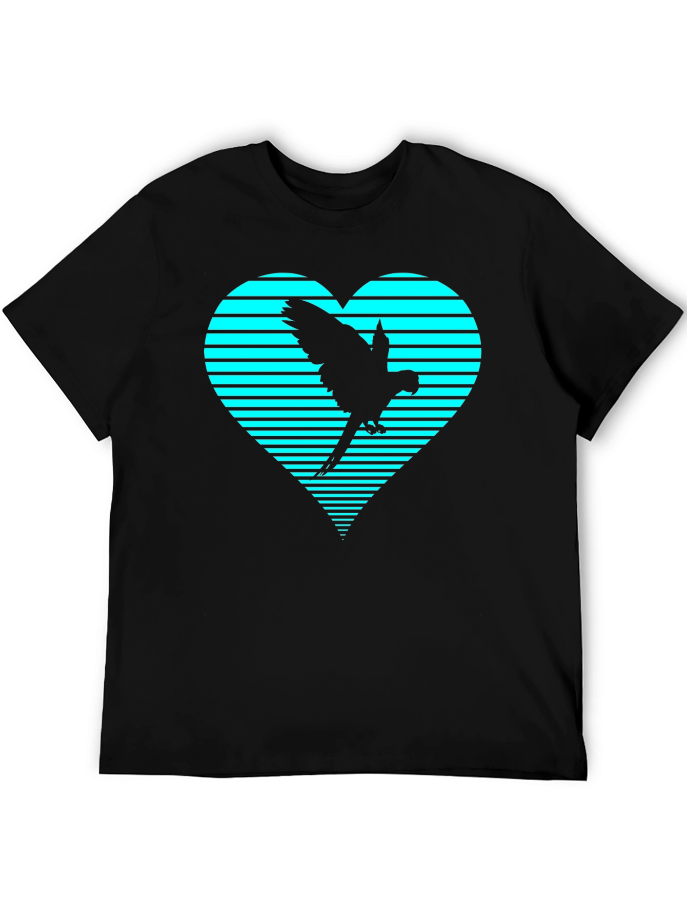 Parrot Heart Graphic Tee - Trendy Casual Shirt