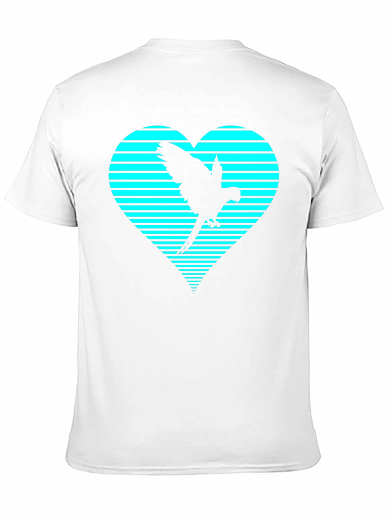 Parrot Heart Graphic Tee - Trendy Casual Shirt