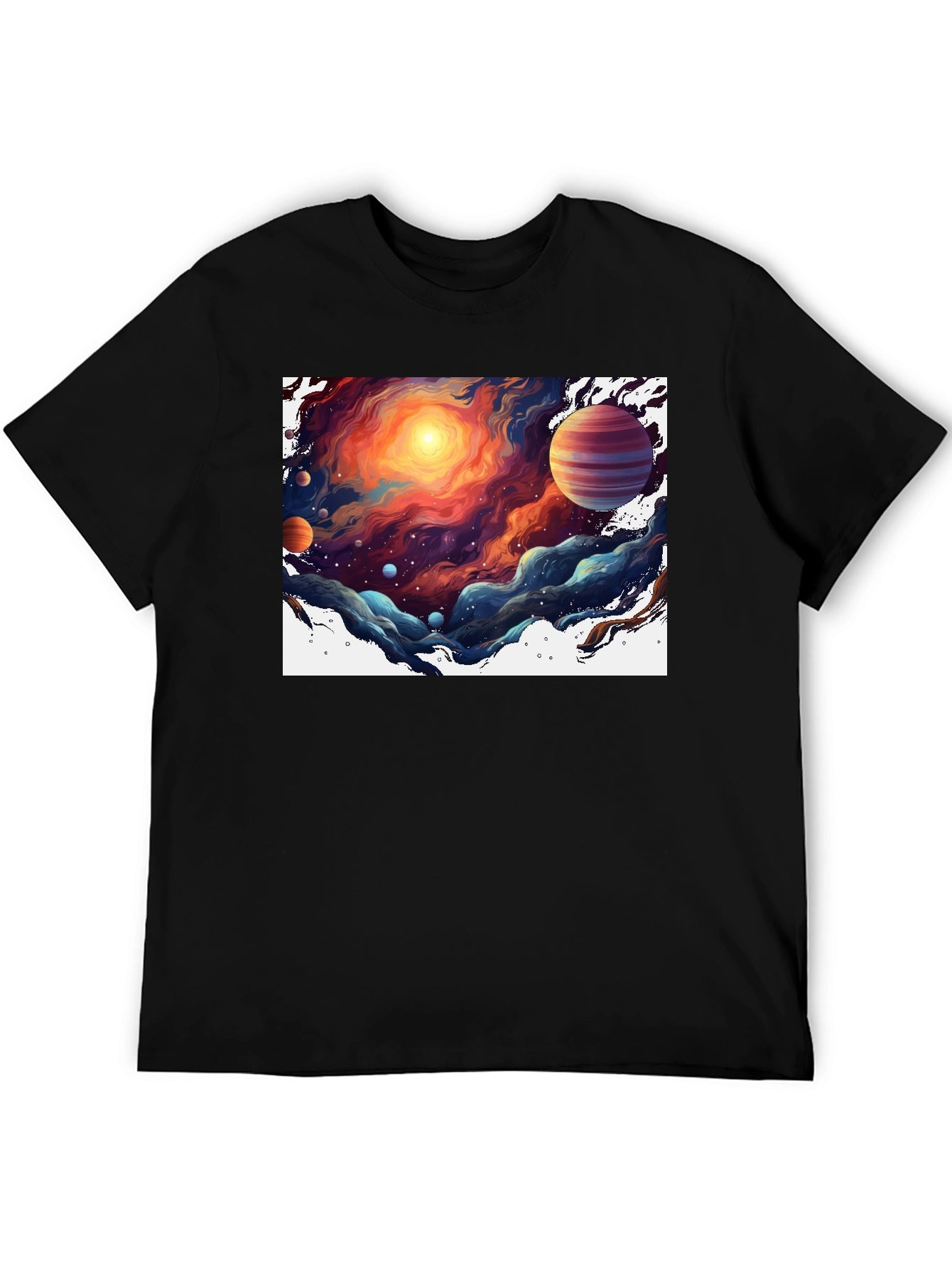 Space Nebula T-Shirt - Black Graphic Tee