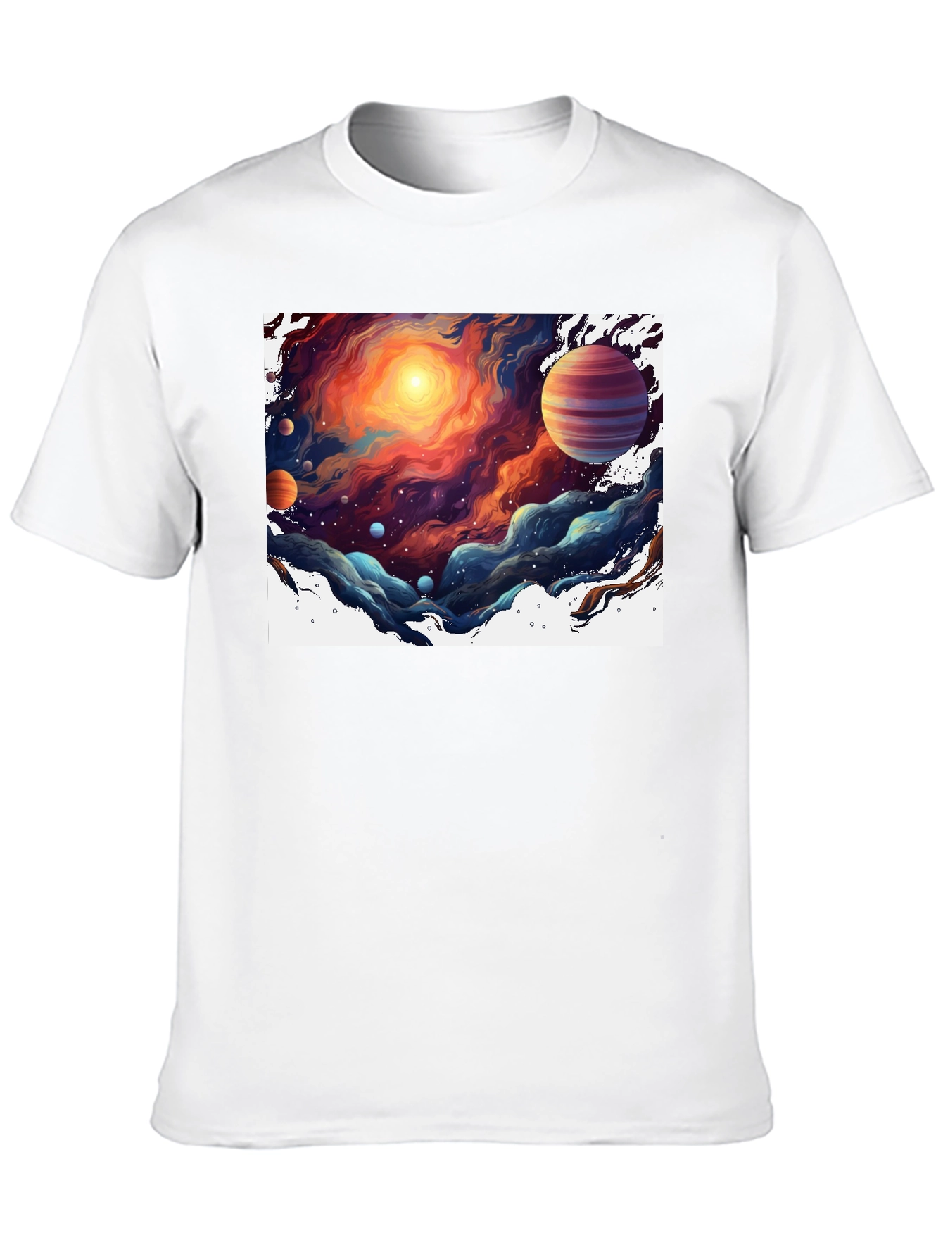 Space Nebula T-Shirt - Black Graphic Tee