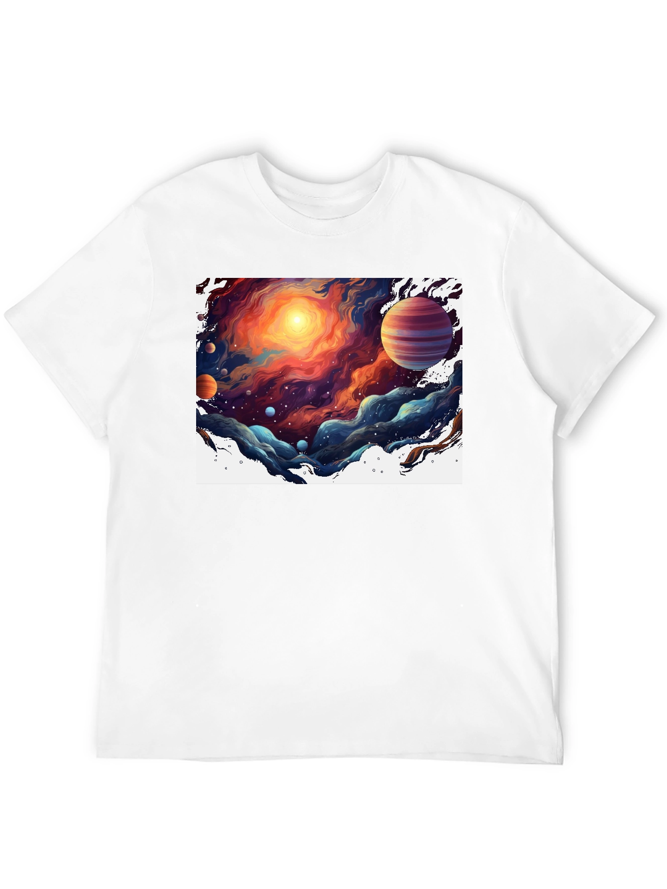 Space Nebula T-Shirt - Black Graphic Tee