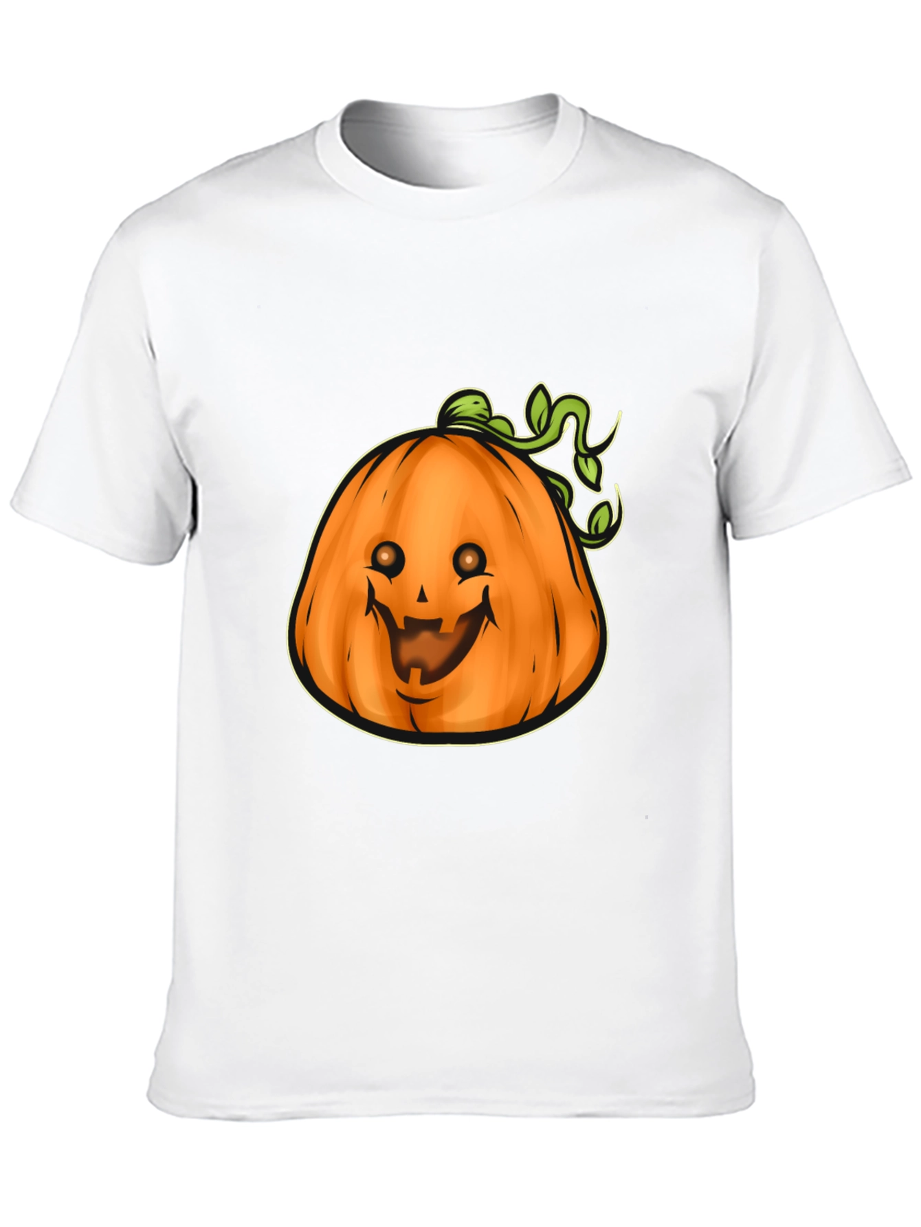 Mens Black Halloween Pumpkin Graphic Tee