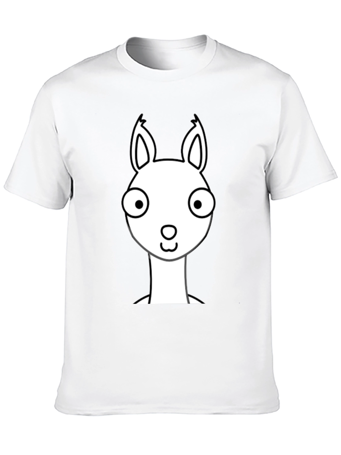 Llama Graphic Print Black T-Shirt