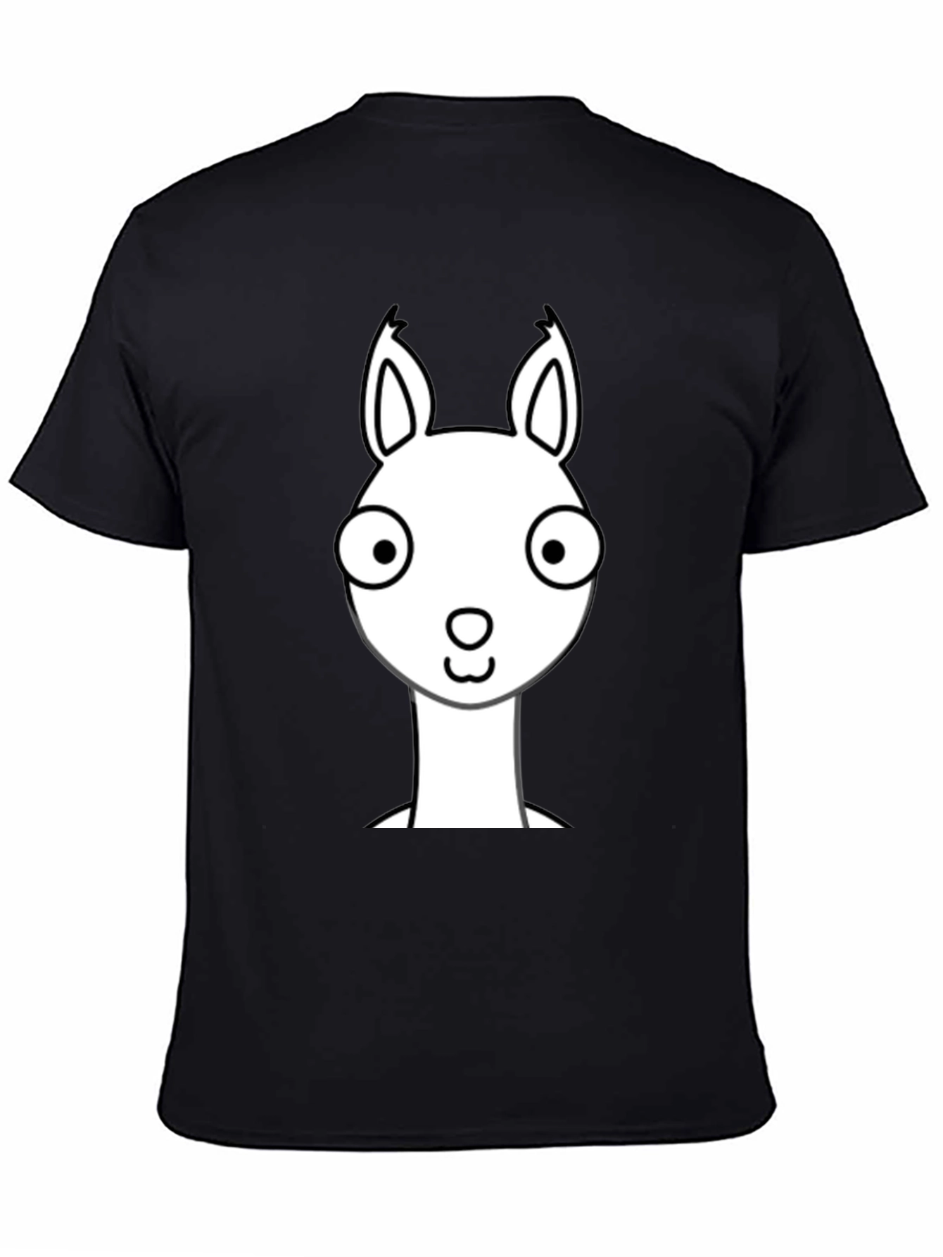 Llama Graphic Print Black T-Shirt