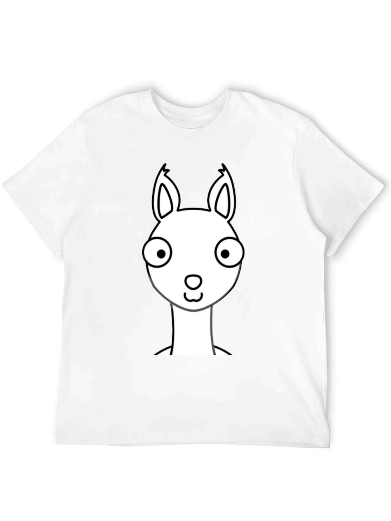 Llama Graphic Print Black T-Shirt