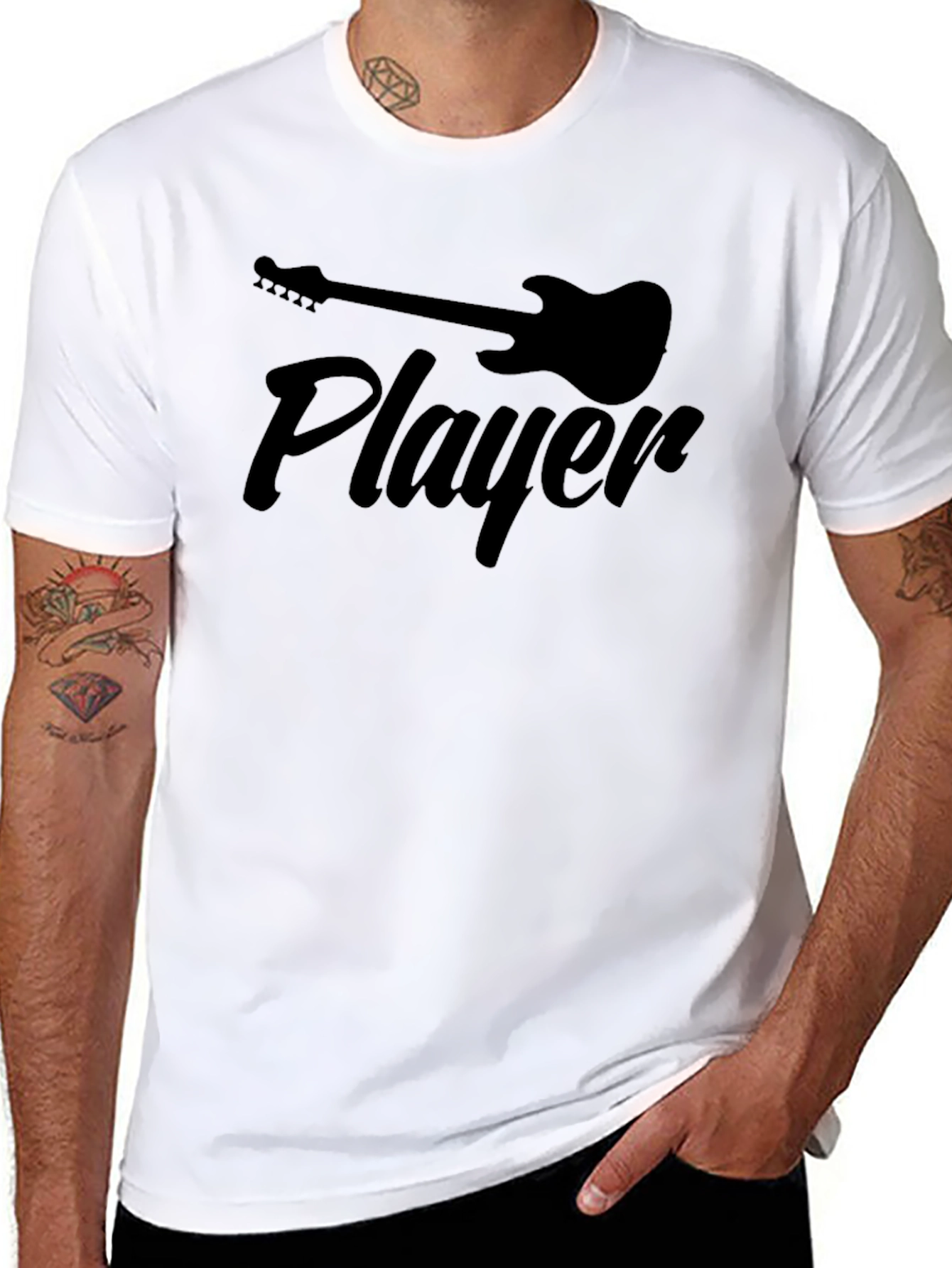 Guitar Player Black T-Shirt