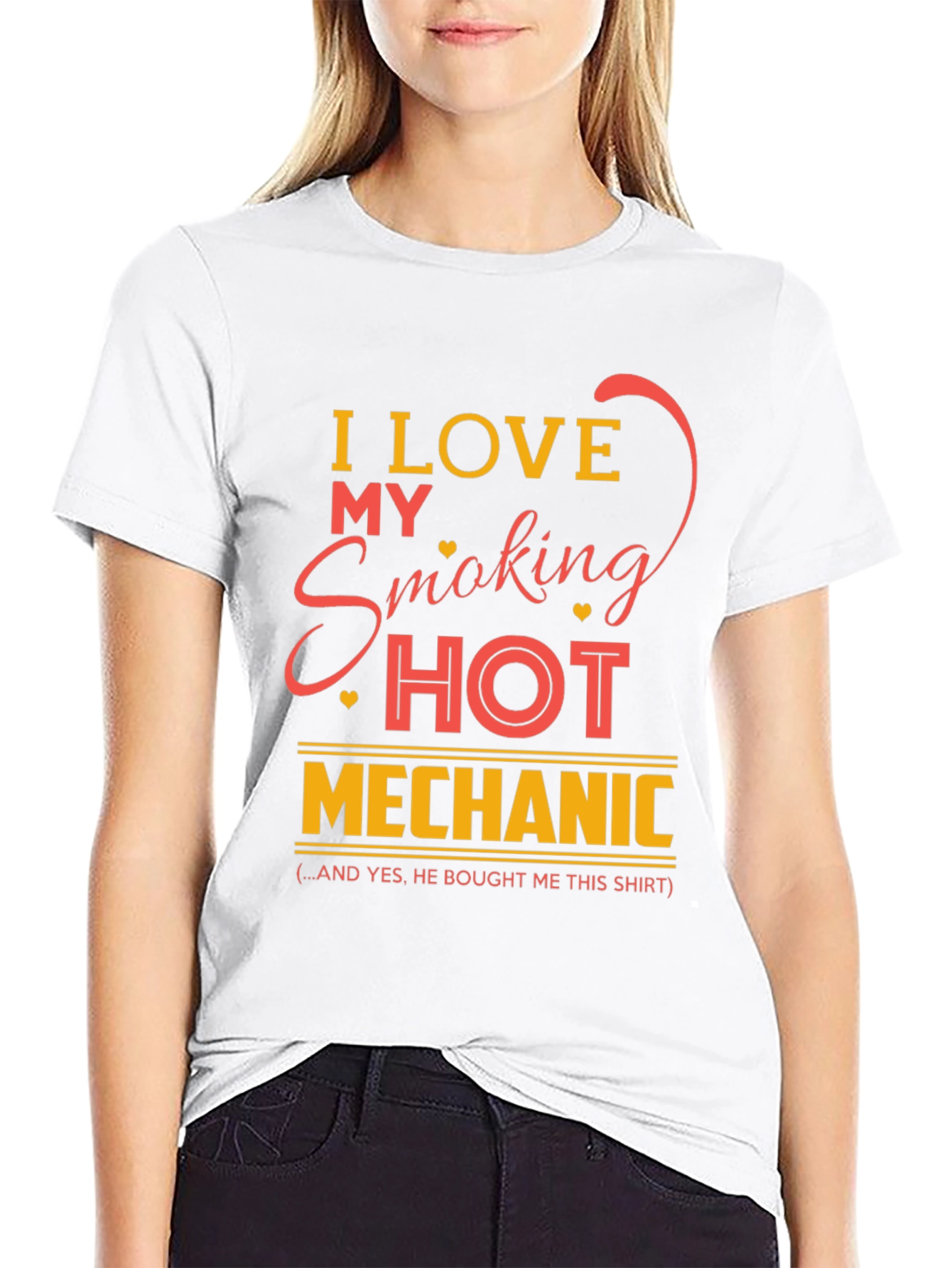 I Love My Smoking Hot Mechanic T-Shirt